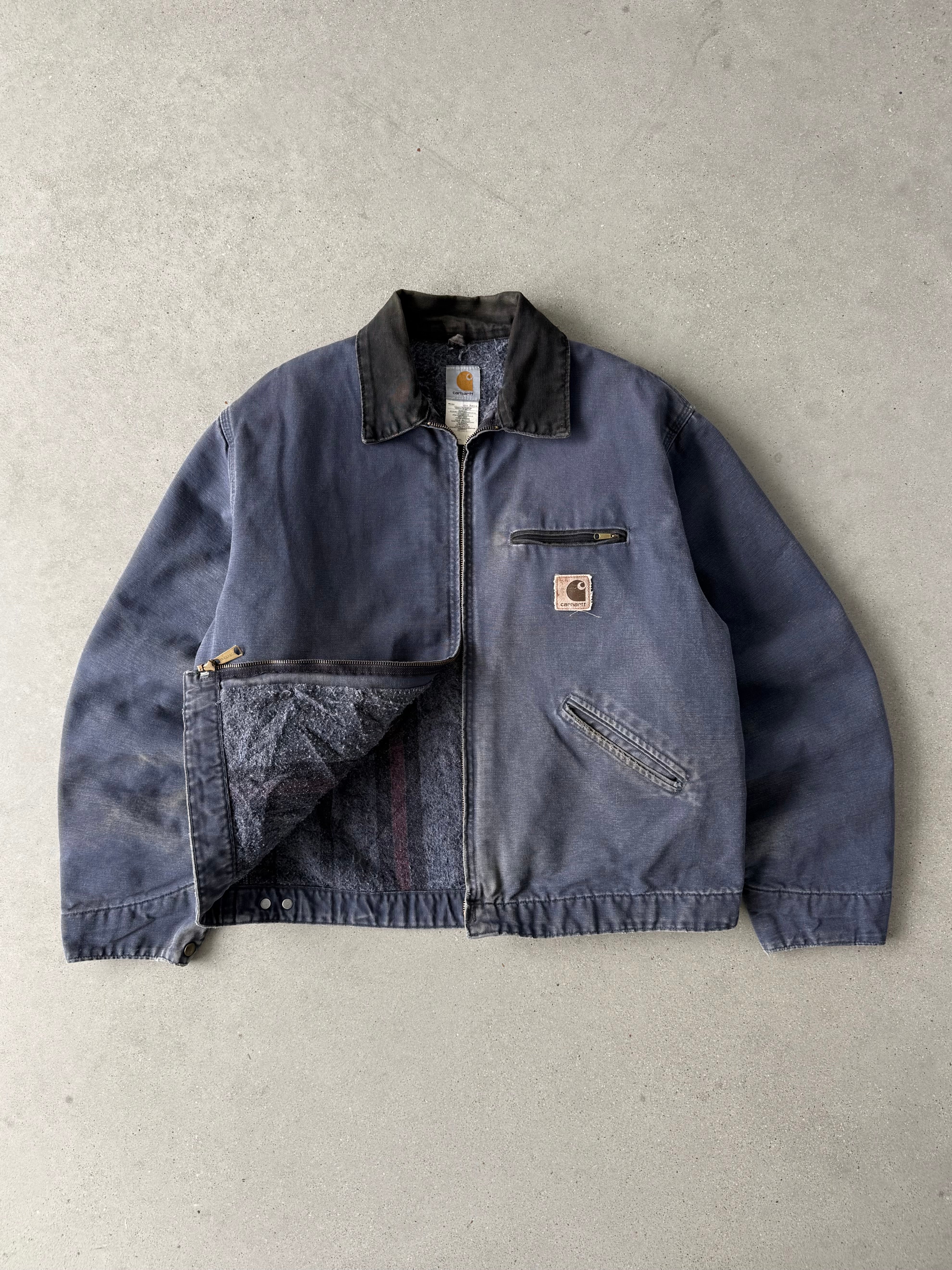 Vintage 2001 Carhartt Petrol Blue Detroit Jacket J64 PT - XL