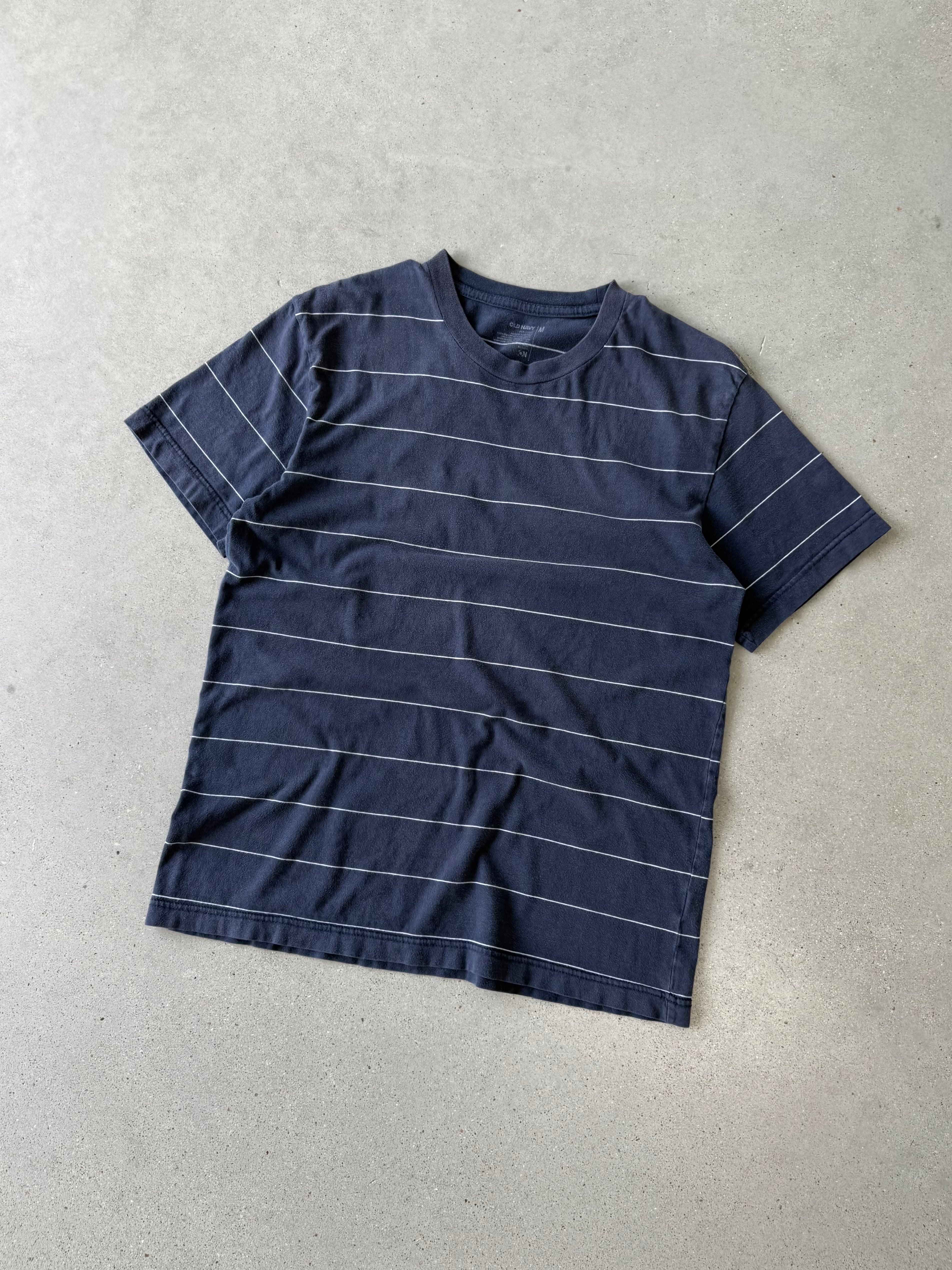 Vintage Navy/White Striped Tee - M