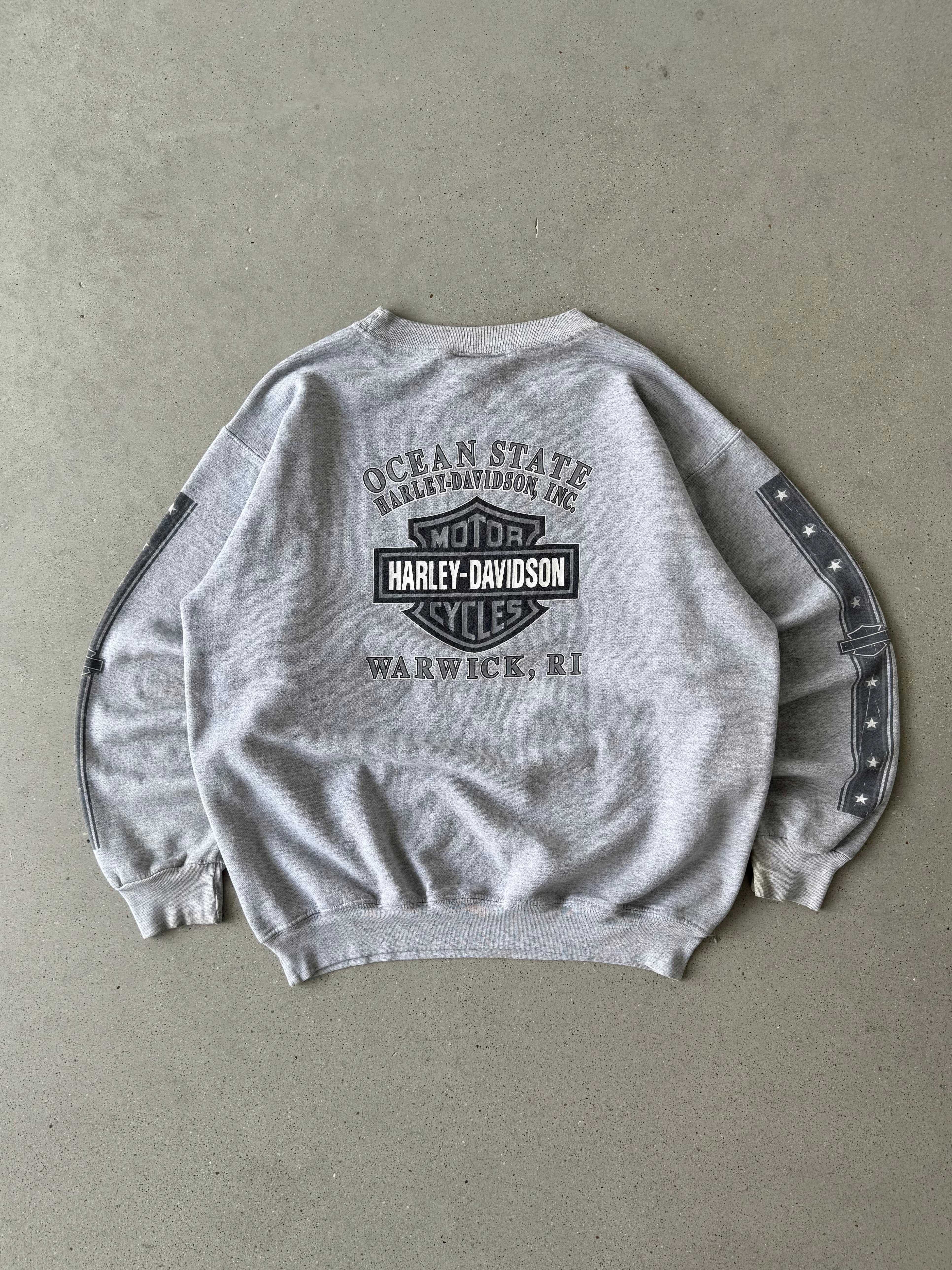Vintage 2004 Ocean State Harley Davidson Crewneck - L