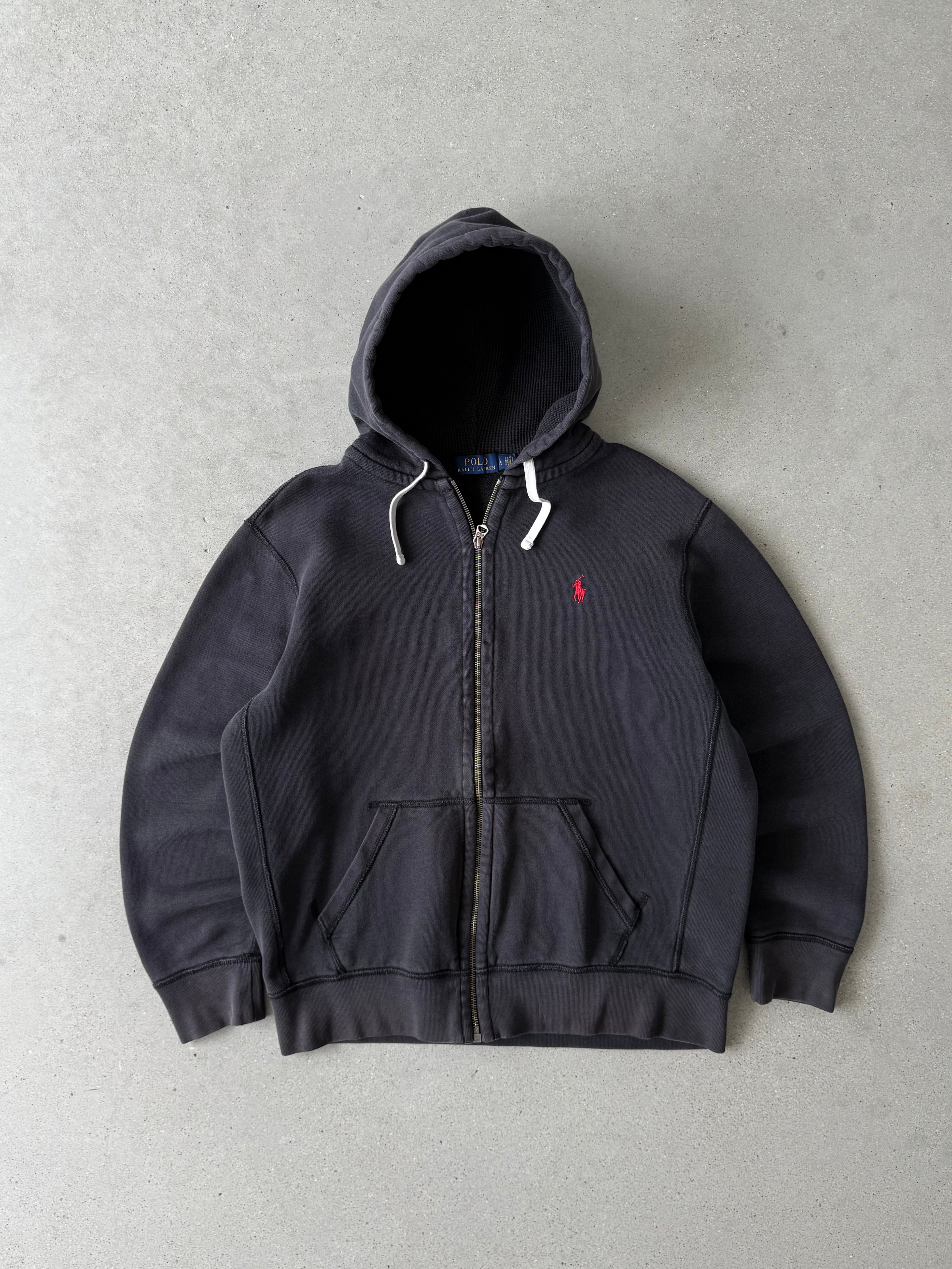 Vintage Polo Ralph Lauren Black Zip-up Hoodie - L