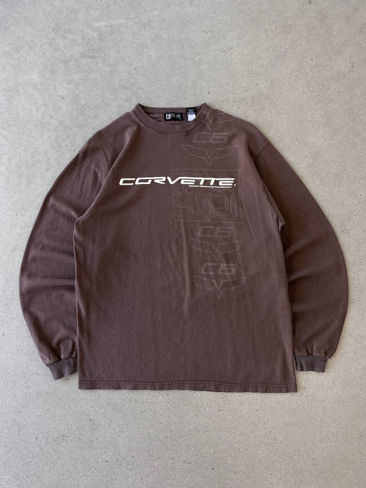 Vintage Corvette Brown Long Sleeve - L