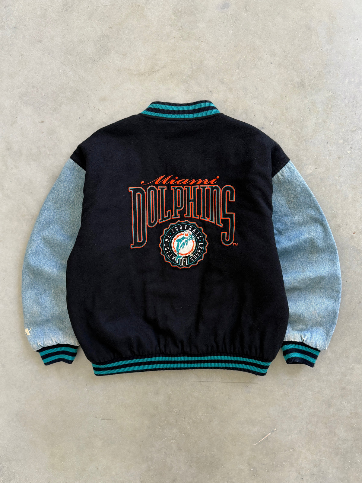 Vintage Miami Dolphin Varsity Letterman Style Jacket (L)