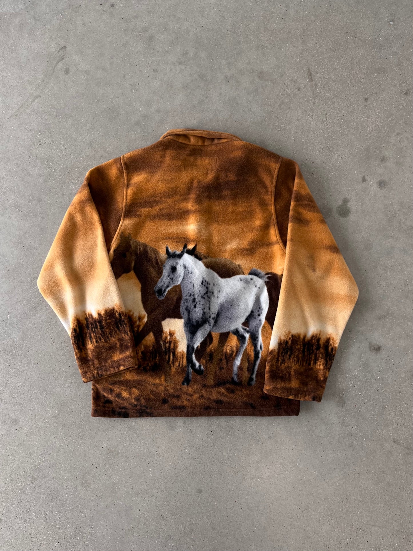 Vintage 90s Horse Fleece Jacket - M