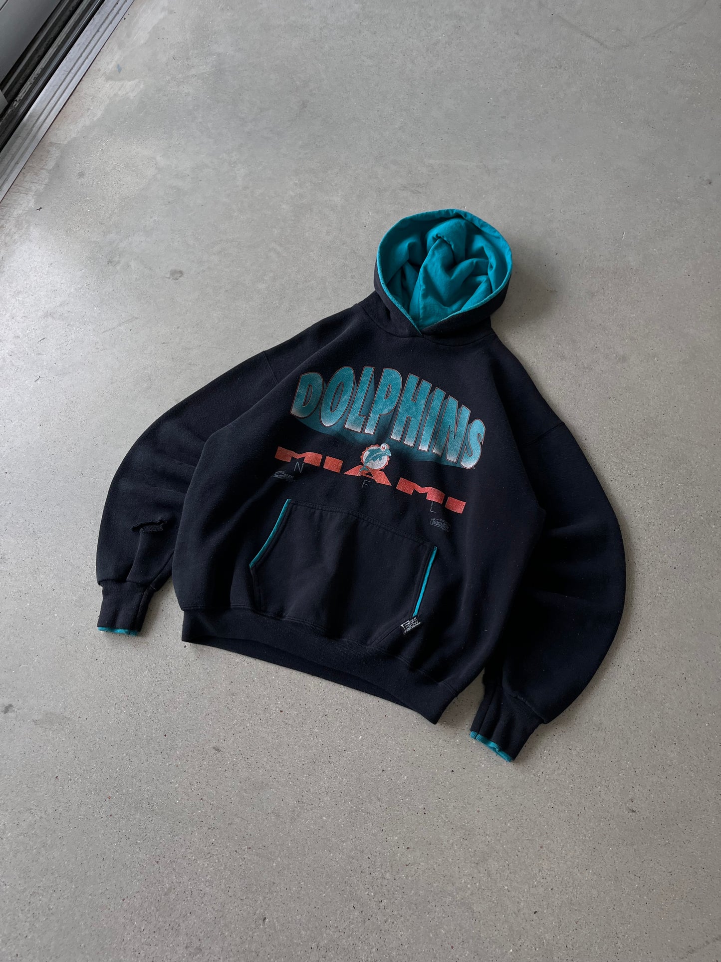 Vintage 1992 Dolphins Miami Hoodie - XL