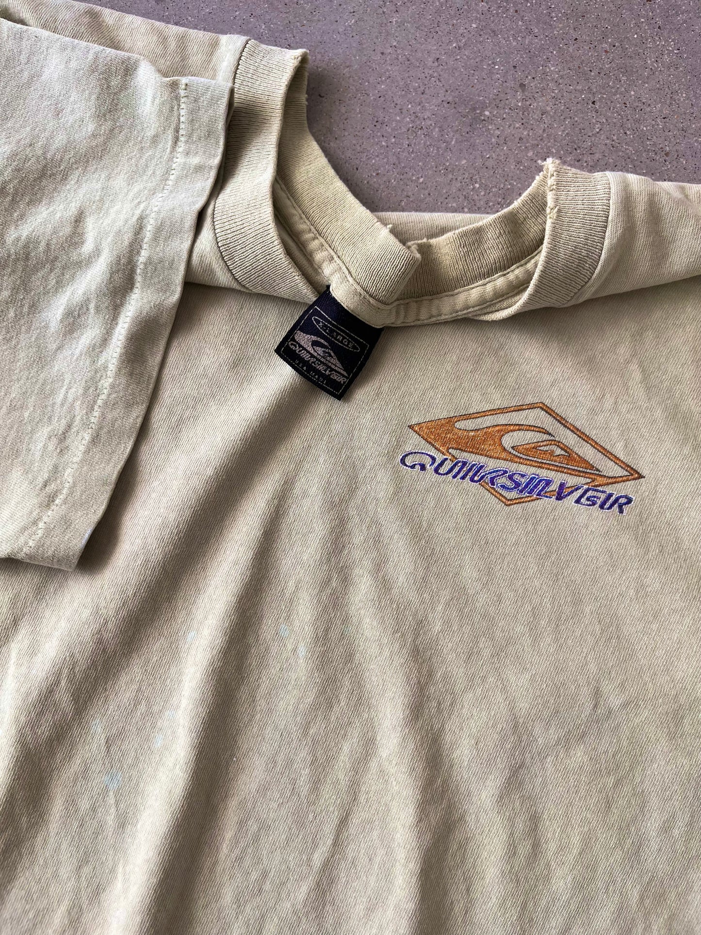 Vintage 90s Quicksilver Lime Green Tee - XL