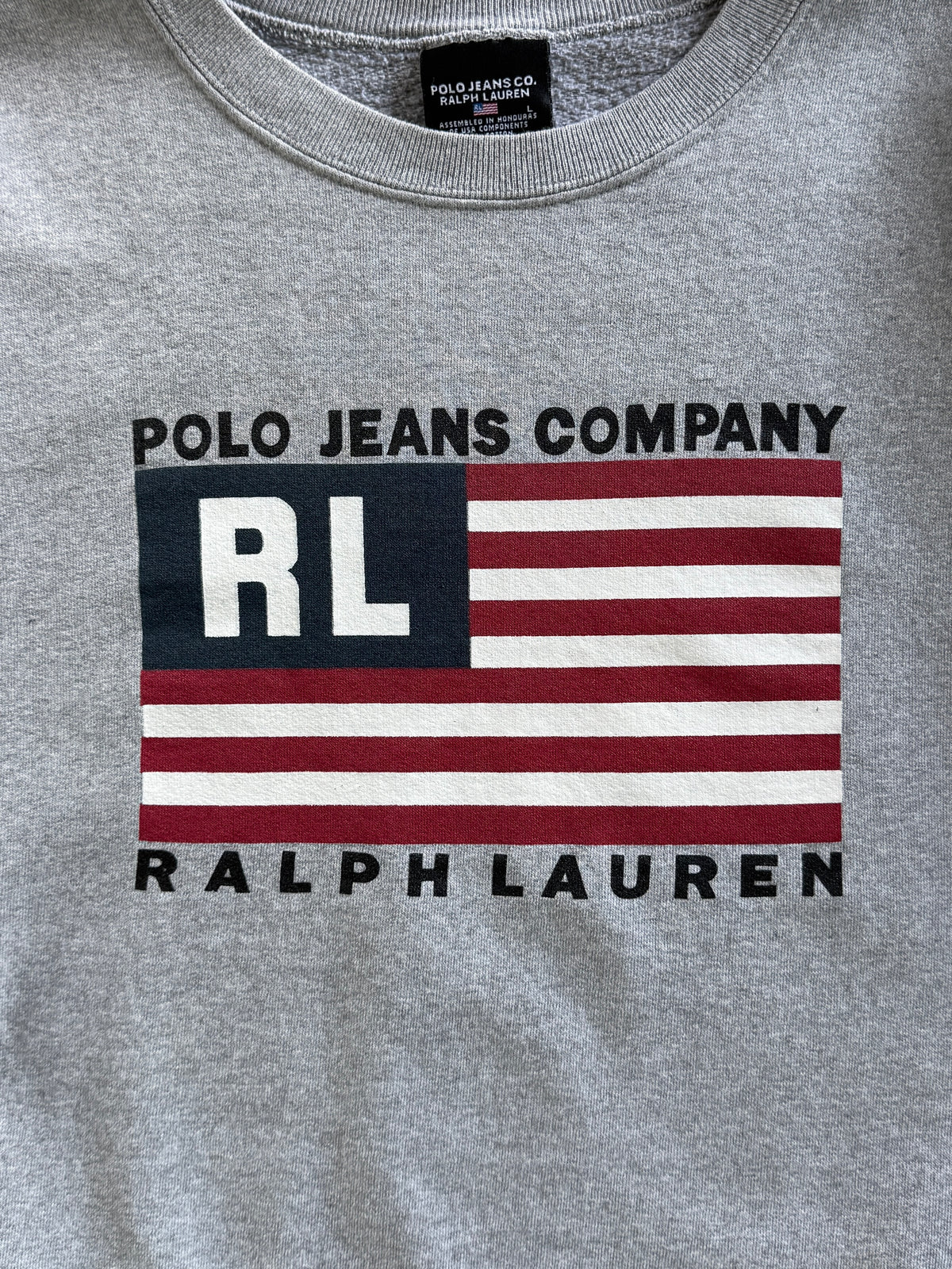 Vintage 1990s USA Flag Polo Jeans Co. Ralph Lauren Sweatshirt (L)