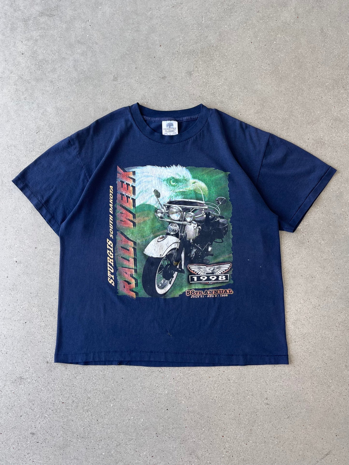 Vintage 1998 Sturgis South Dakota Biker Tee - L