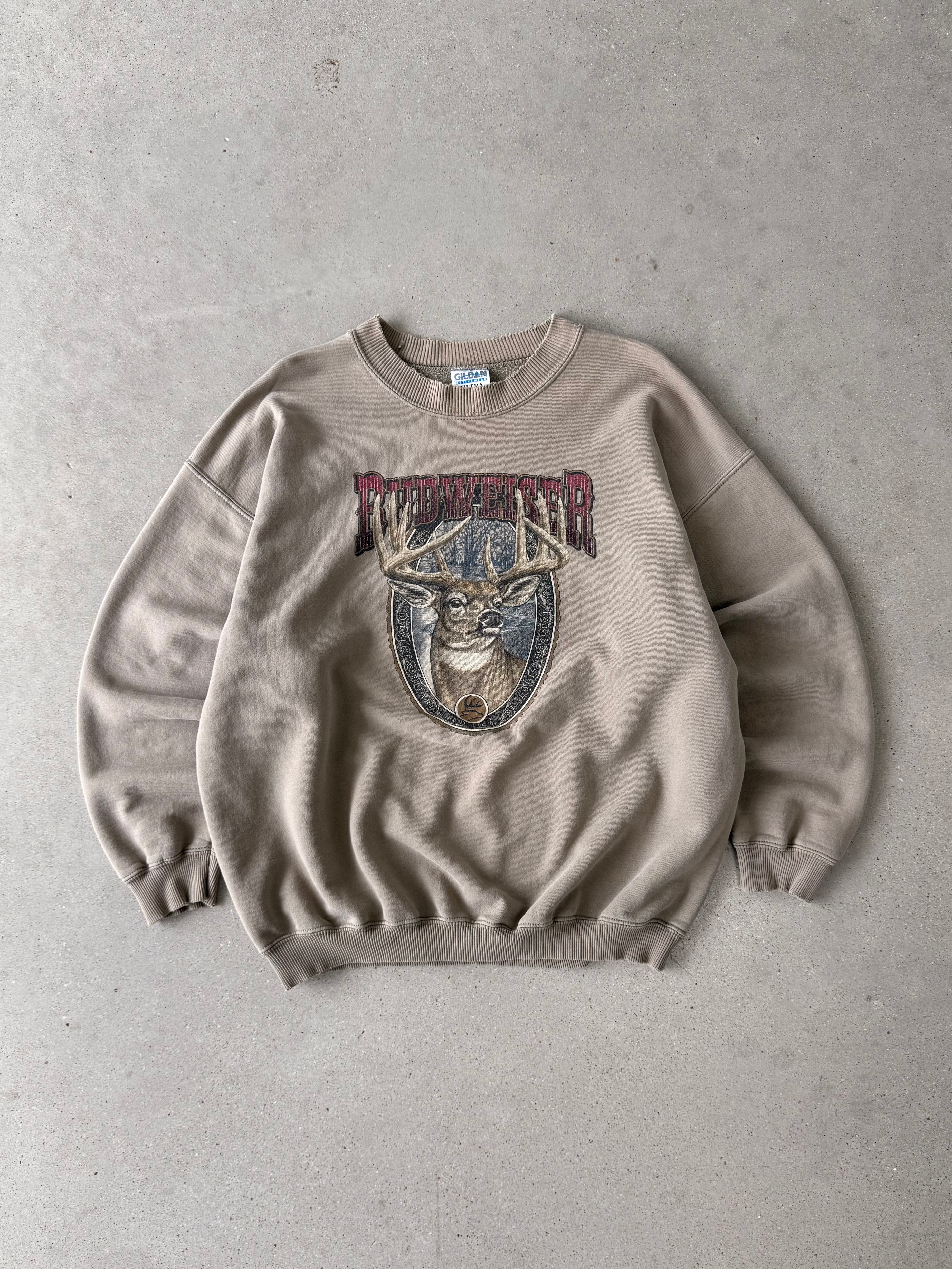 Vintage Budweiser Deer Sweatshirt - XL