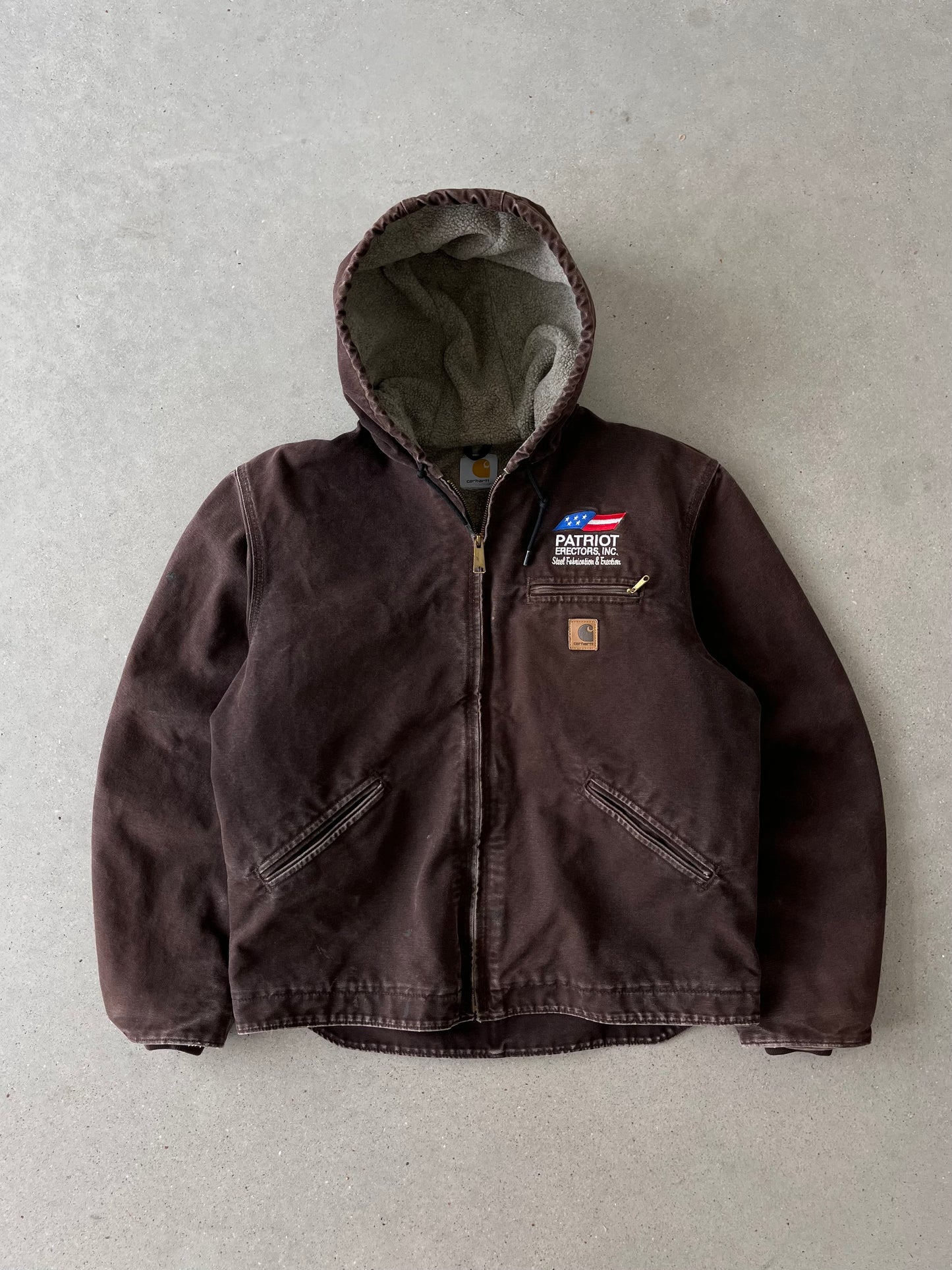 Vintage Carhartt Brown Sherpa-lined Armstrong Jacket - L