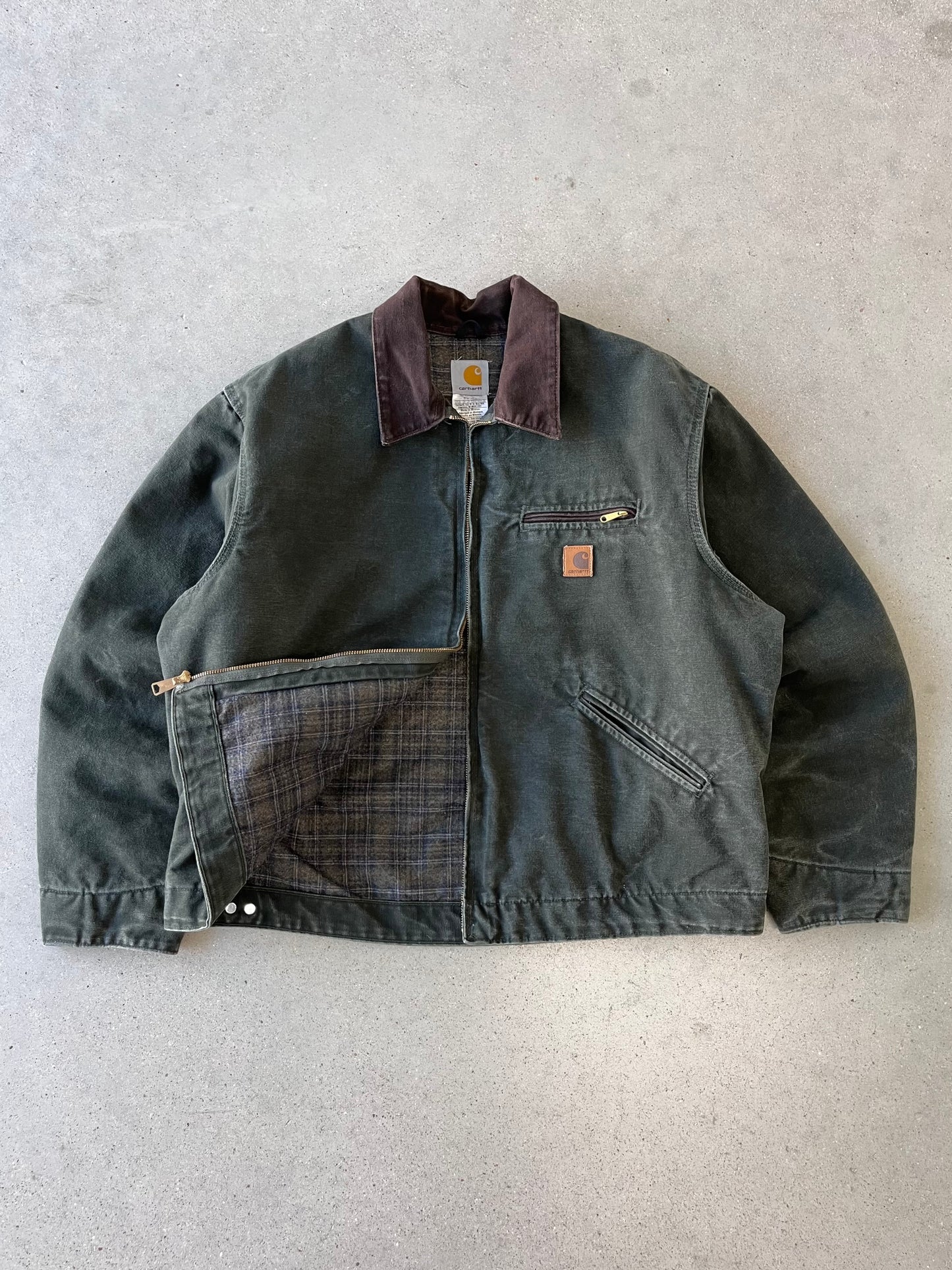 Vintage Carhartt Olive Blanket-lined Detroit - XL