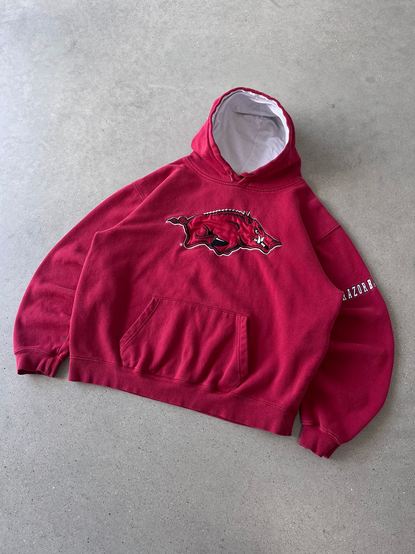 Vintage Arkansas Razorback Hoodie - XL