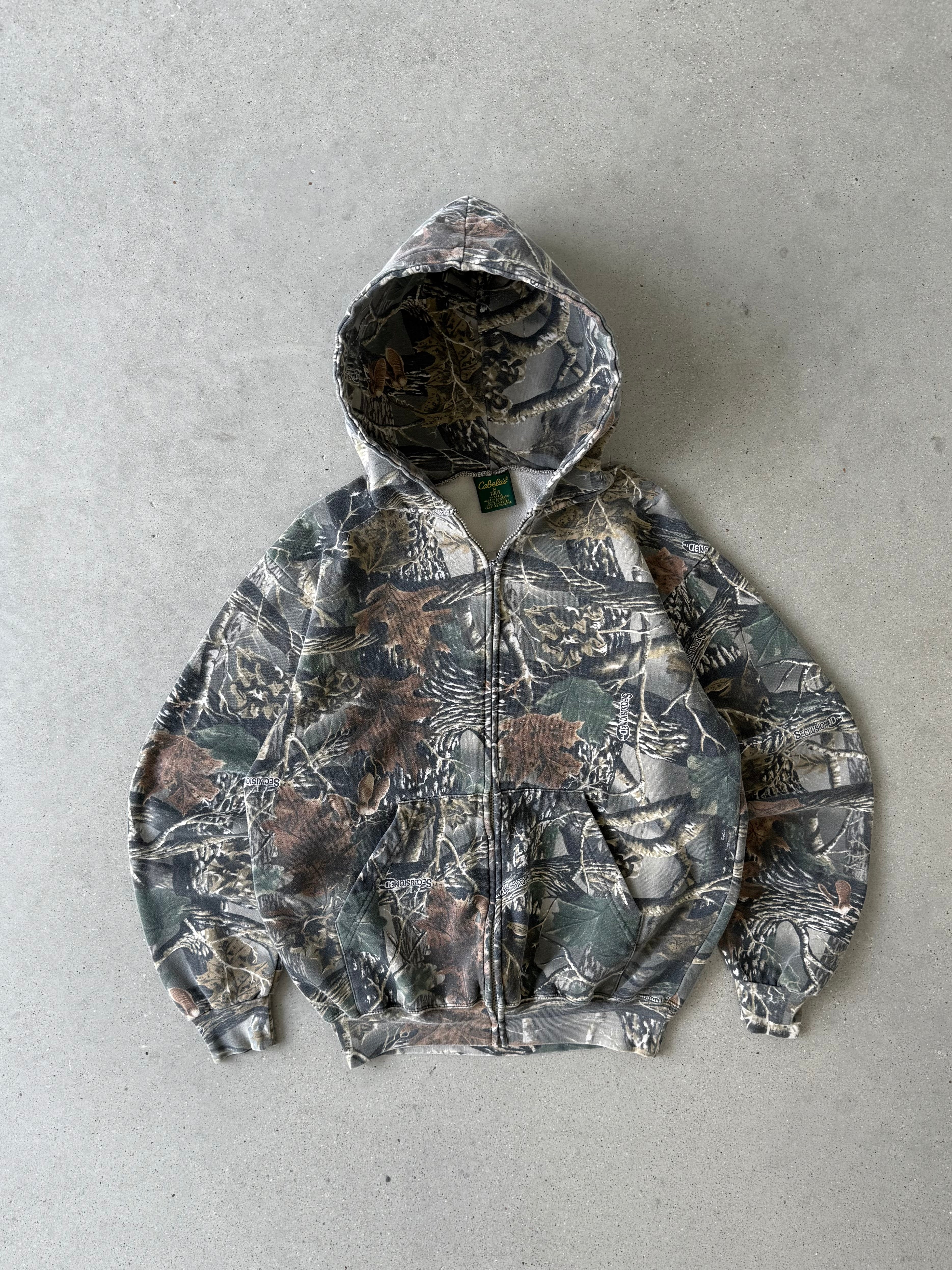 Vintage 90s Cabela's Realtree Camo Zip-up Hoodie - M