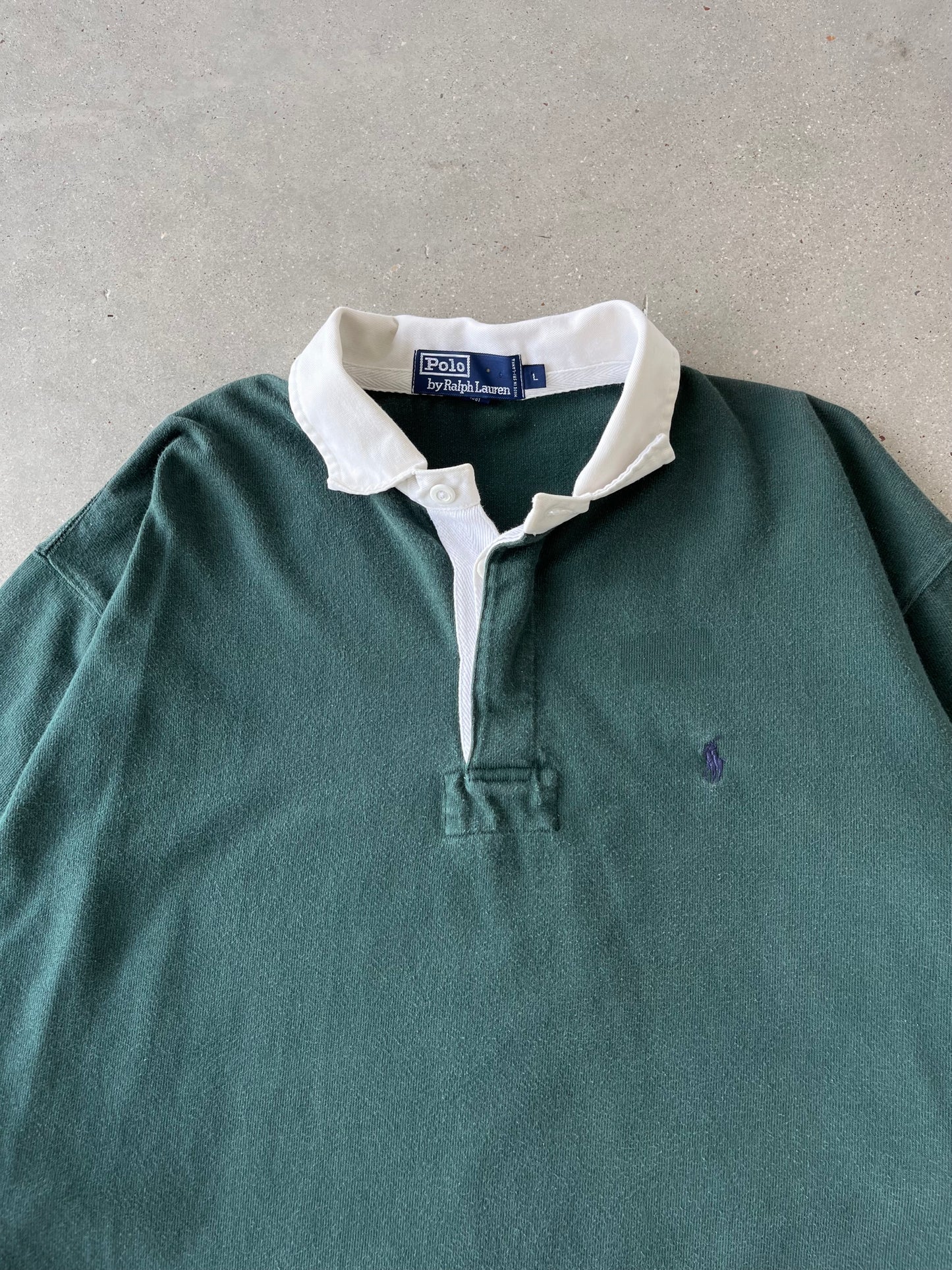 Vintage Polo Ralph Lauren Forest Green Long Sleeve - L