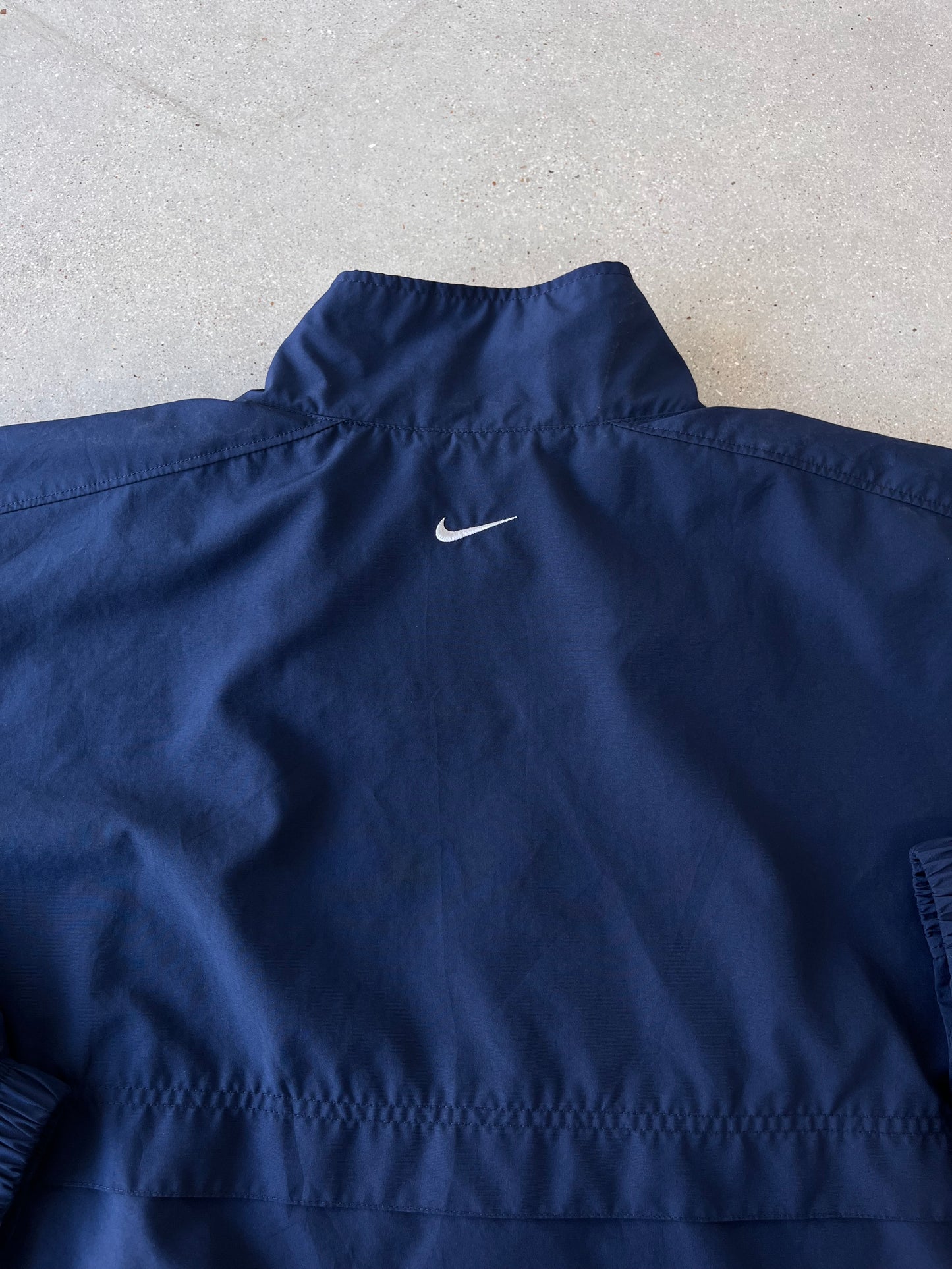 Vintage Nike Mini Swoosh Navy/White Track Jacket - XL