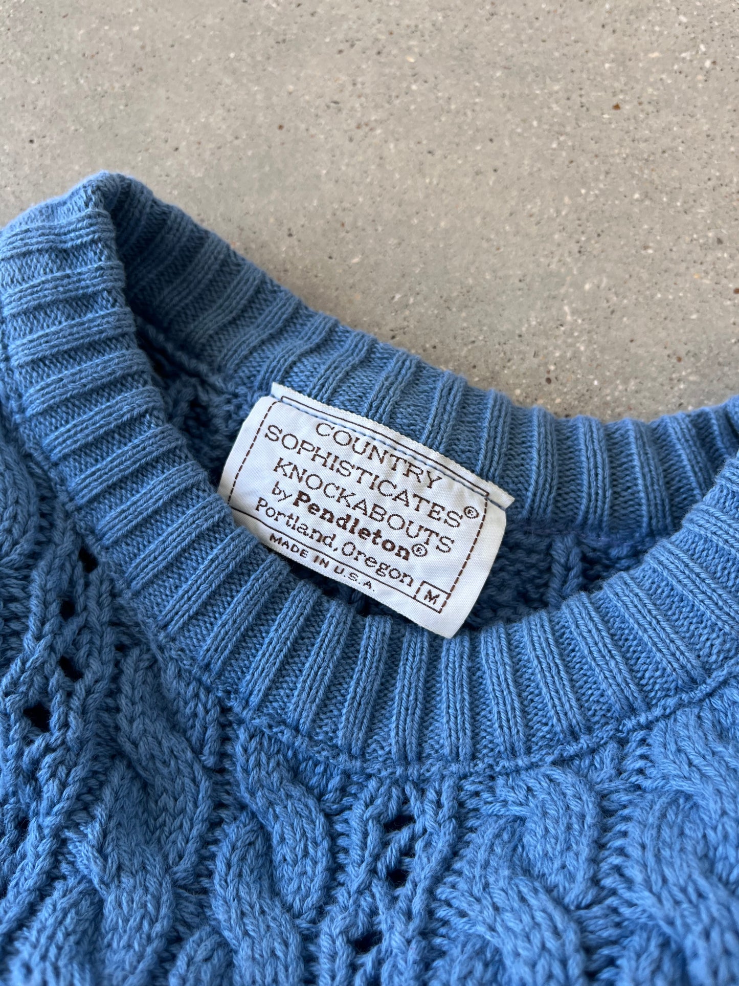 Vintage Pendleton Baby Blue Knitted Sweater - S