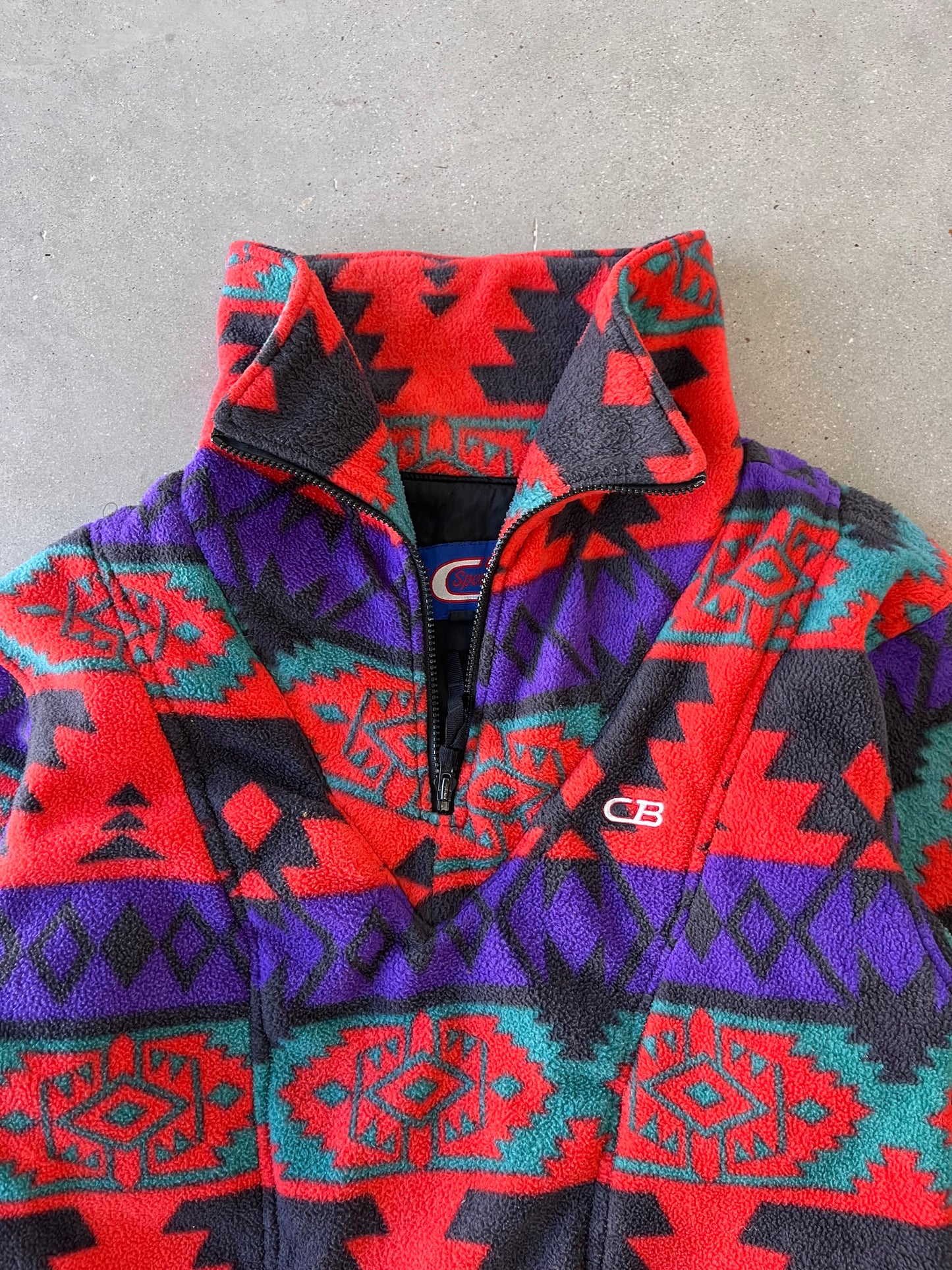 Vintage Aztec Fleece Quarter-Zip - S