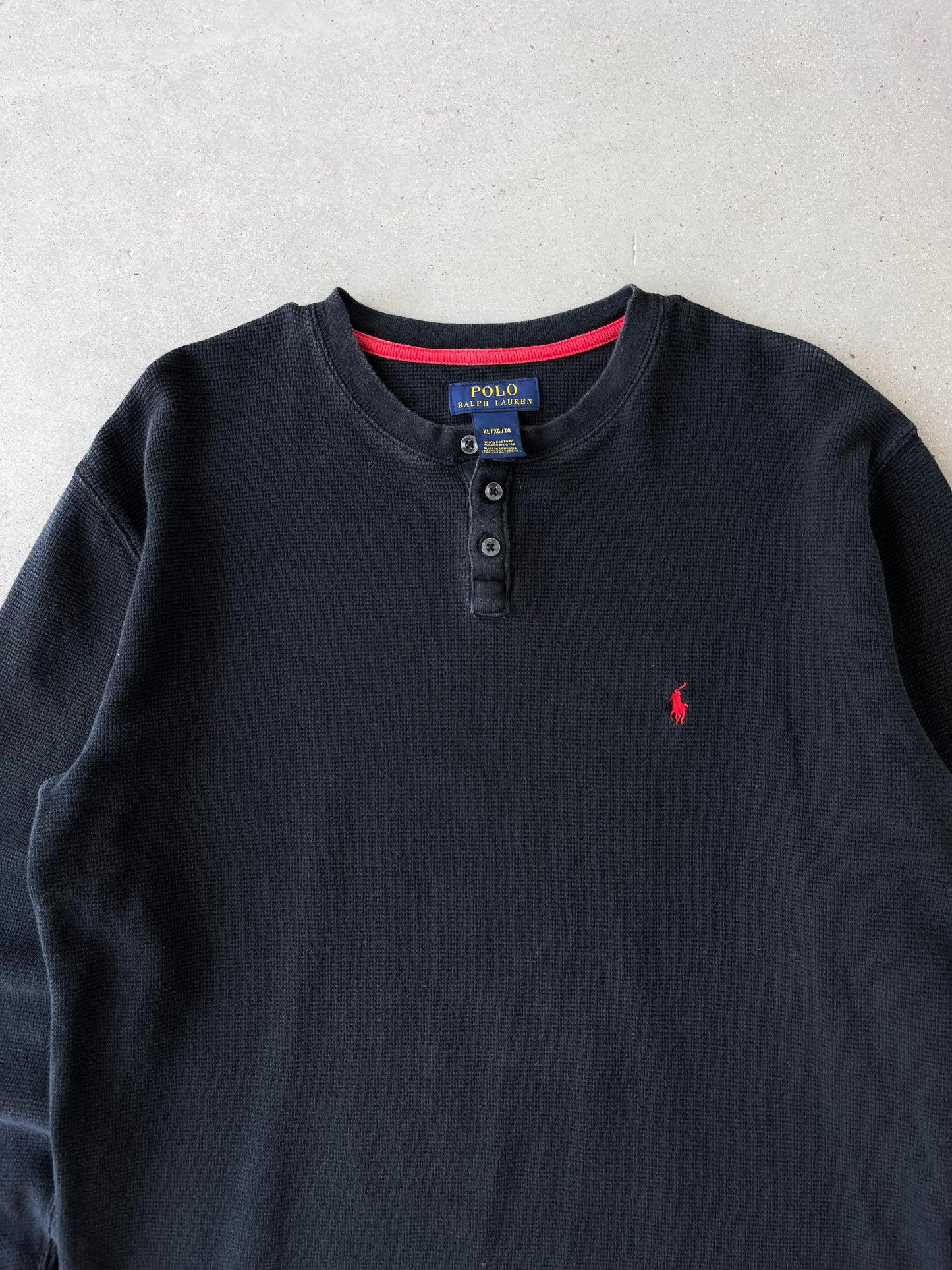 Vintage Polo Ralph Lauren Black Thermal - XL