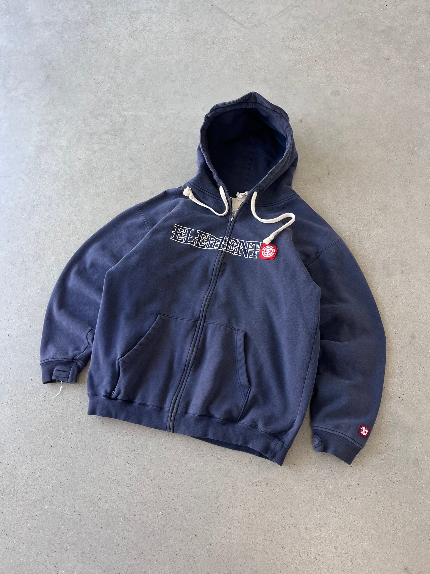 Vintage Y2K Element Thermal-lined  Zip-up Hoodie - M