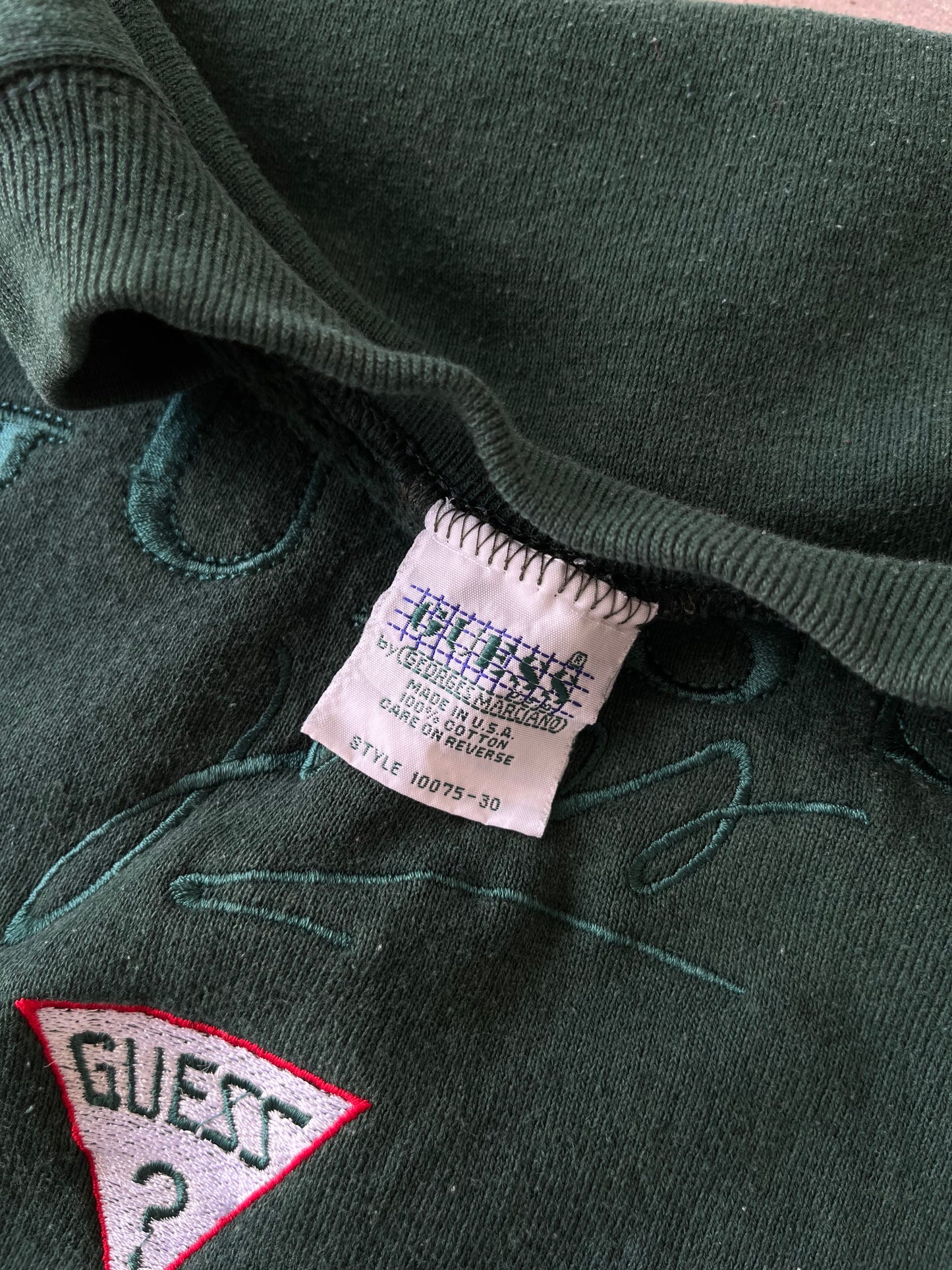 Vintage Guess Jeans Forest Green Crewneck - L