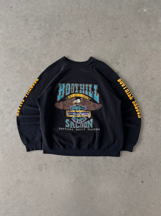 Vintage 80s Boothill Saloon Biker Sweatshirt - XL