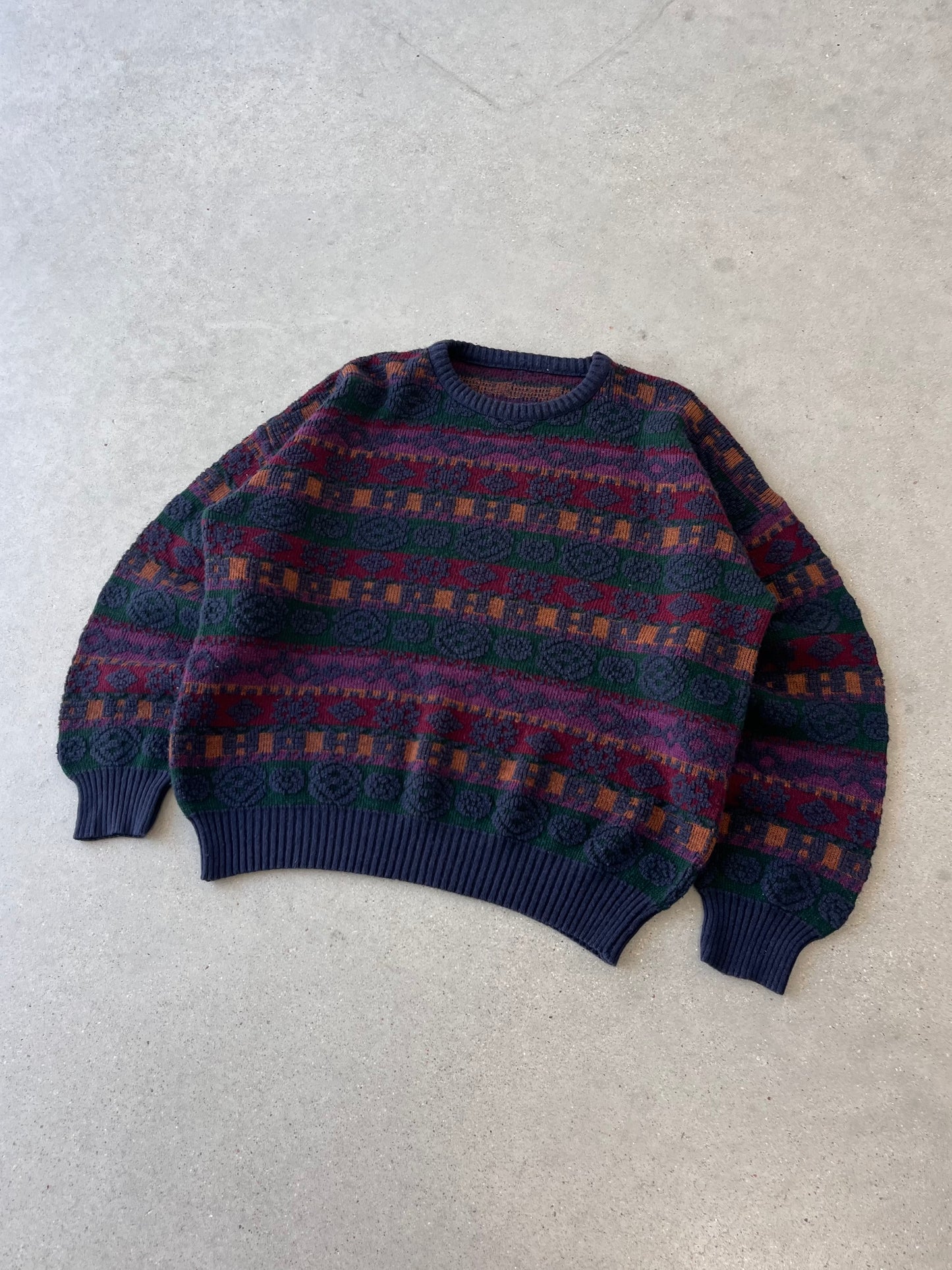 Vintage Boxy Knitted Sweater - XL