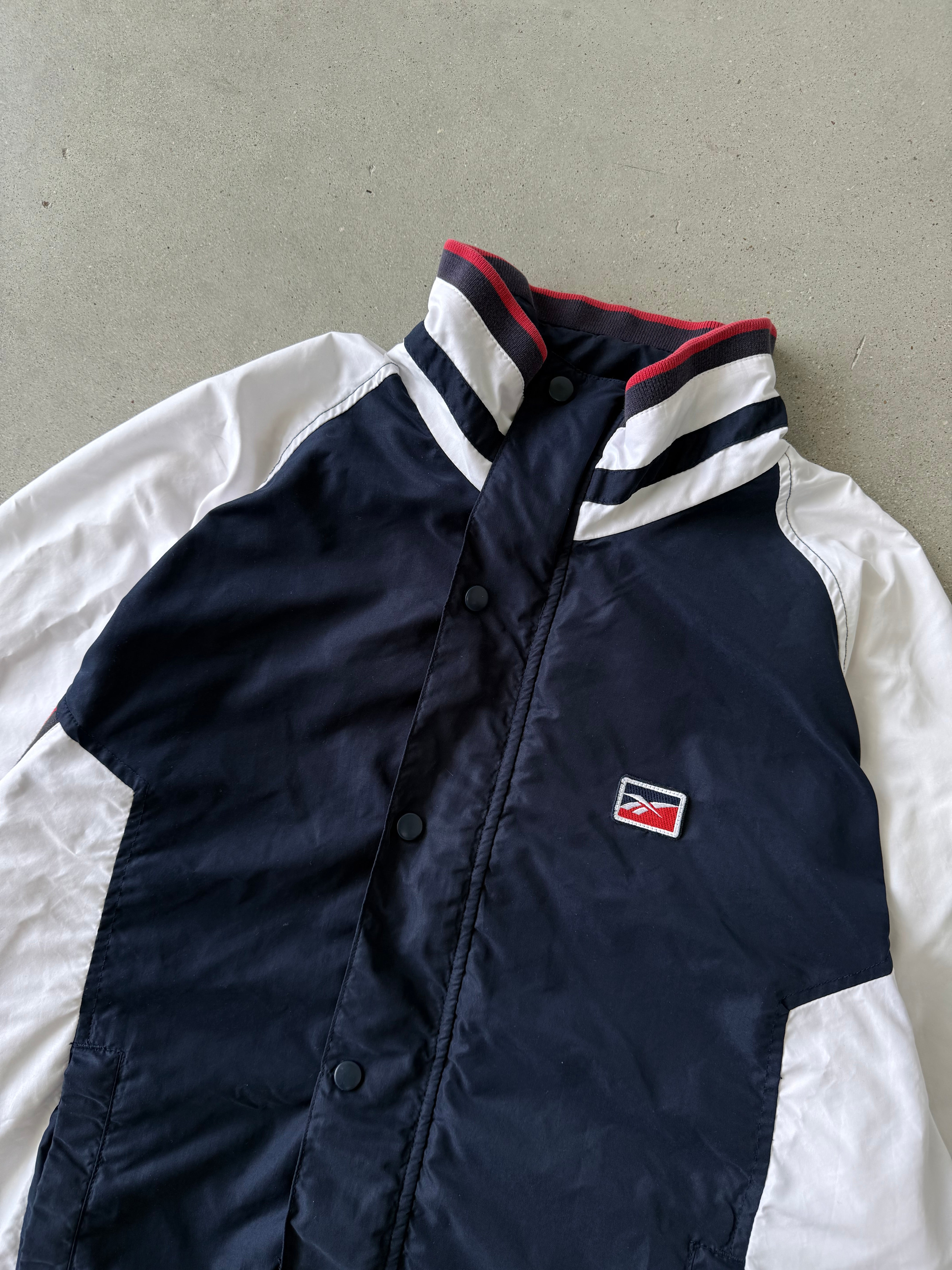 Vintage Reebok Navy/White/Red Track Jacket - L