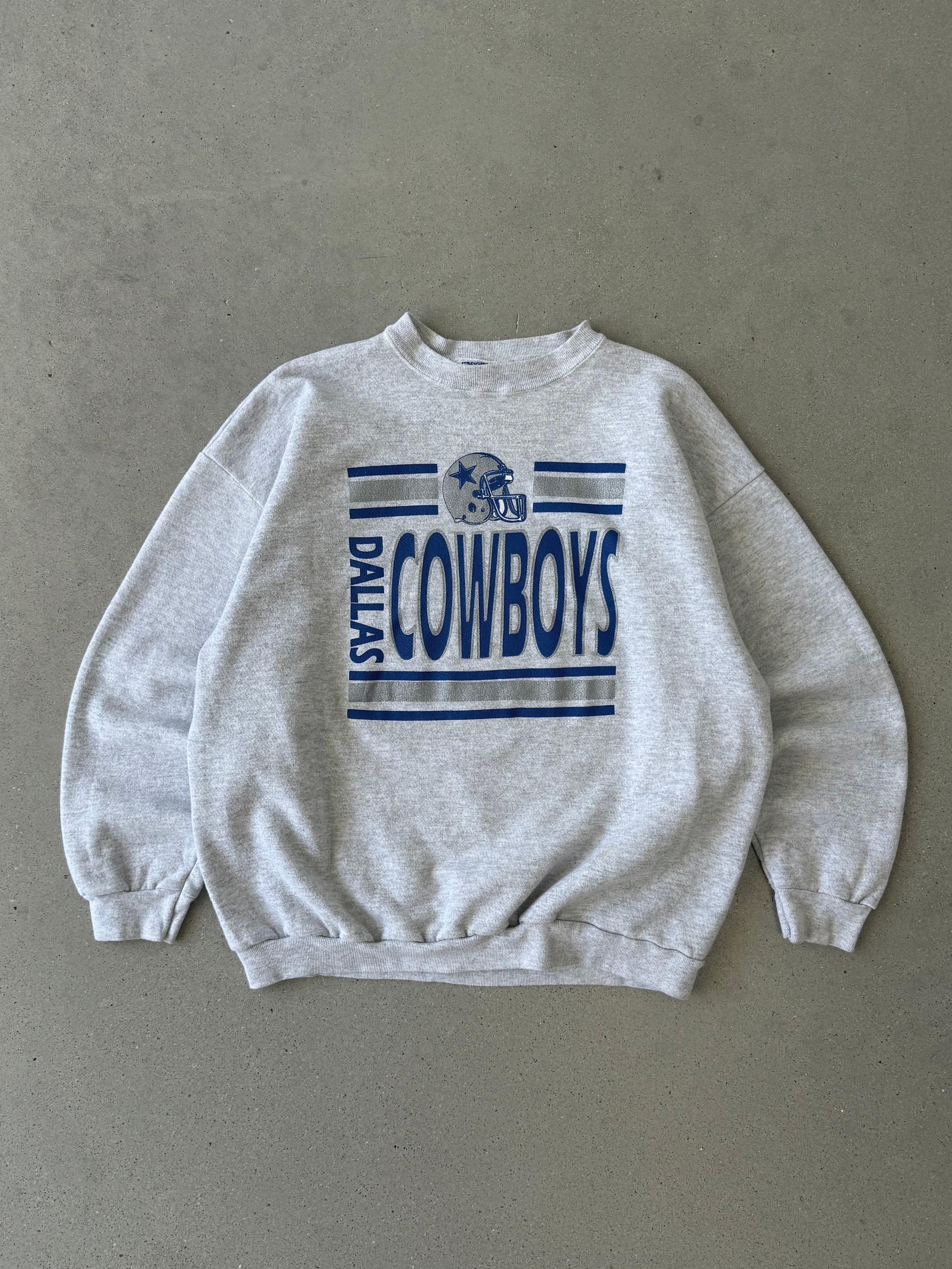 Vintage Dallas Cowboys Gray  Spellout Sweatshirt  - XXL