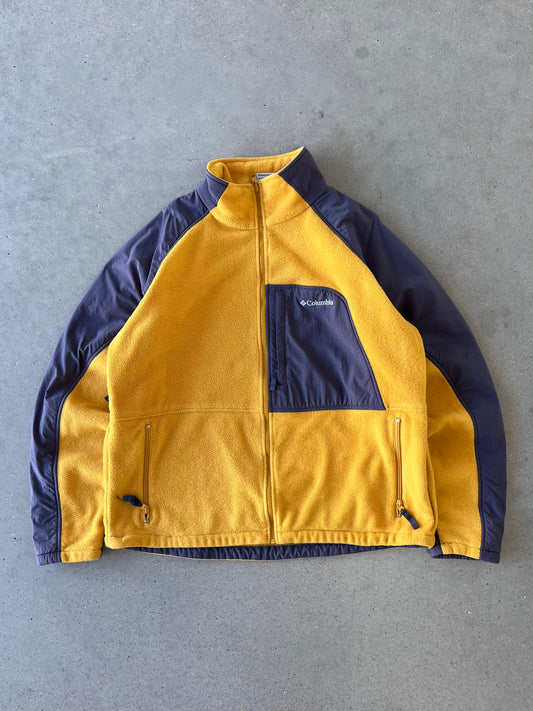 Vintage Columbia Yellow Vertex Fleece Jacket - XL