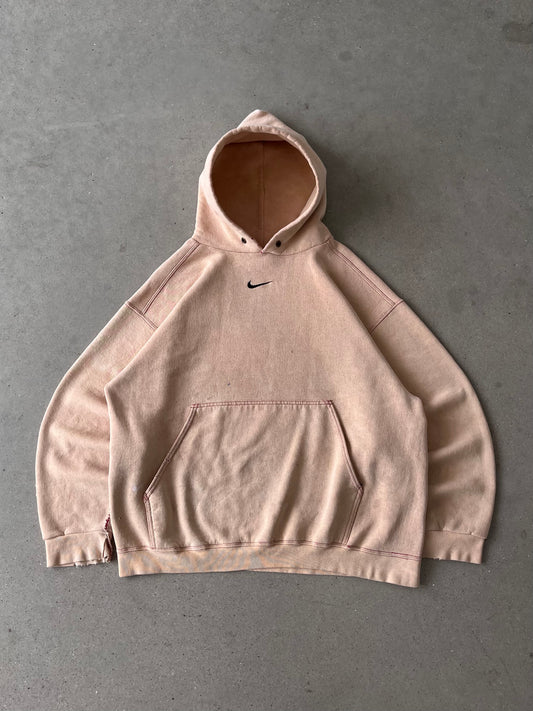 Vintage 'Peach' NIKE Center Swoosh Hoodie - L