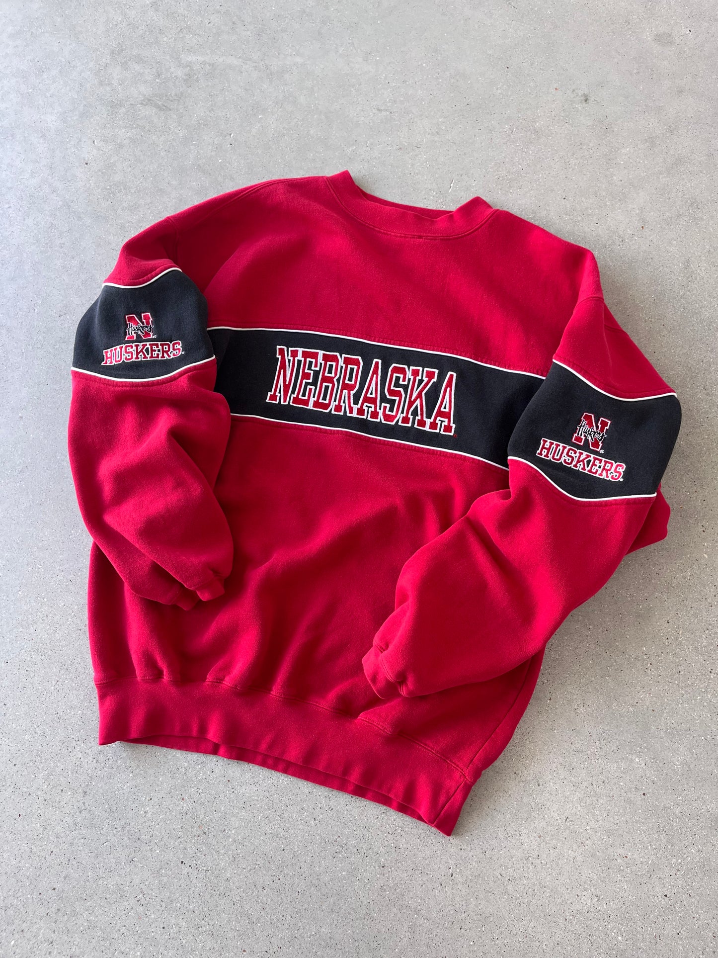 Vintage Huskers Nebraska Cadre Athletic Crewneck - L