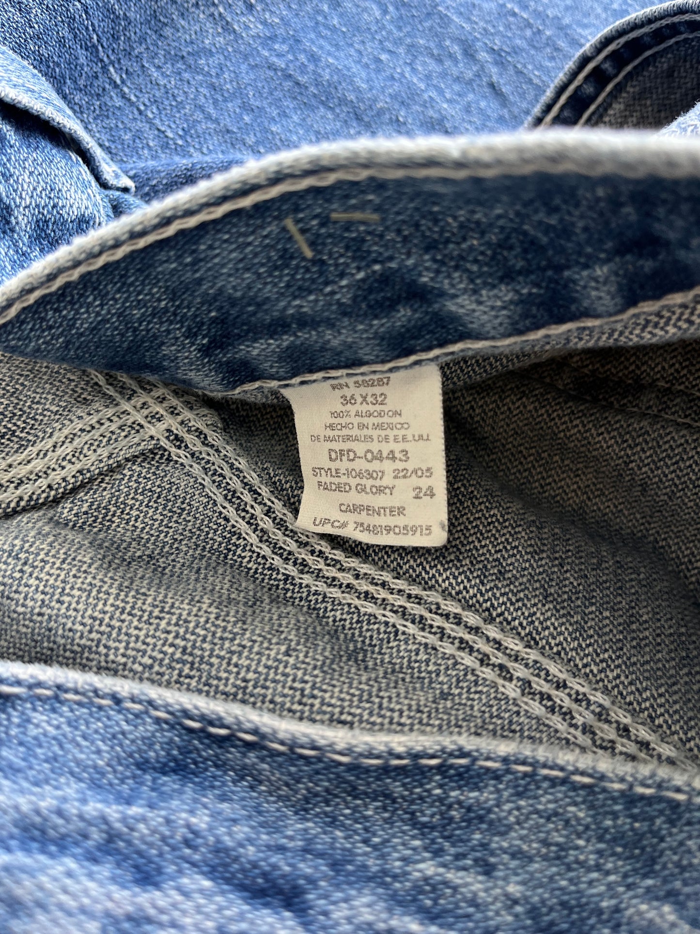 Vintage Faded Glory Carpenter Denim - 36W 32L