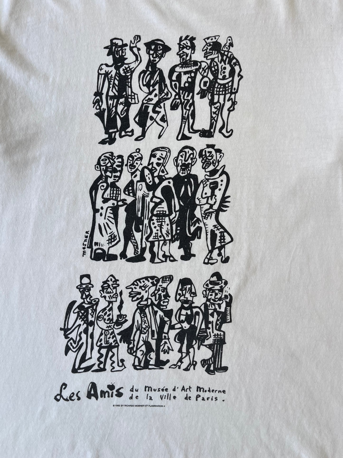 Vintage 1992 Ricardo Mosner 'Les Amis' Art Tee - XL