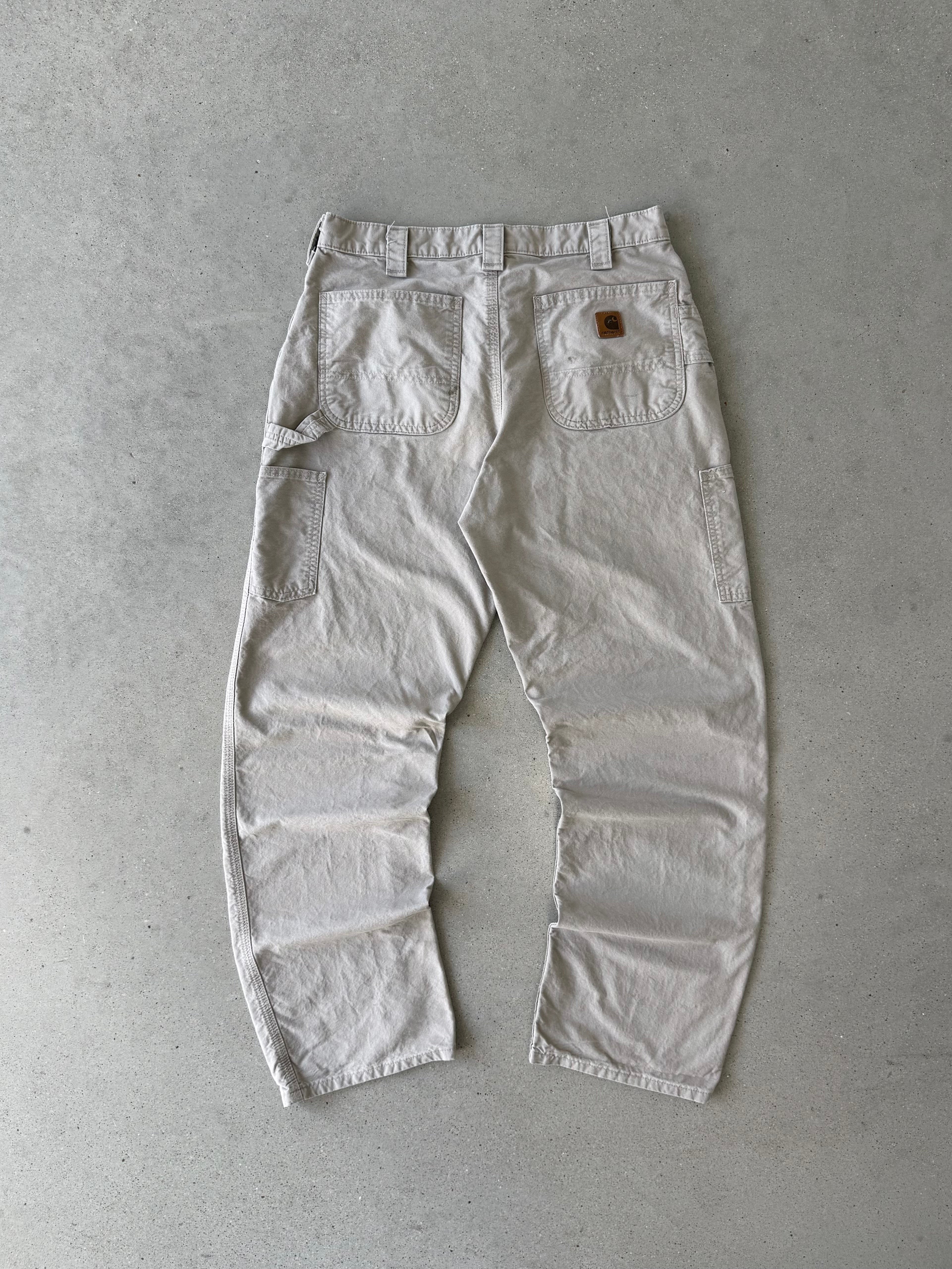 Vintage Carhartt Off-white Carpenter Pants - 31x33