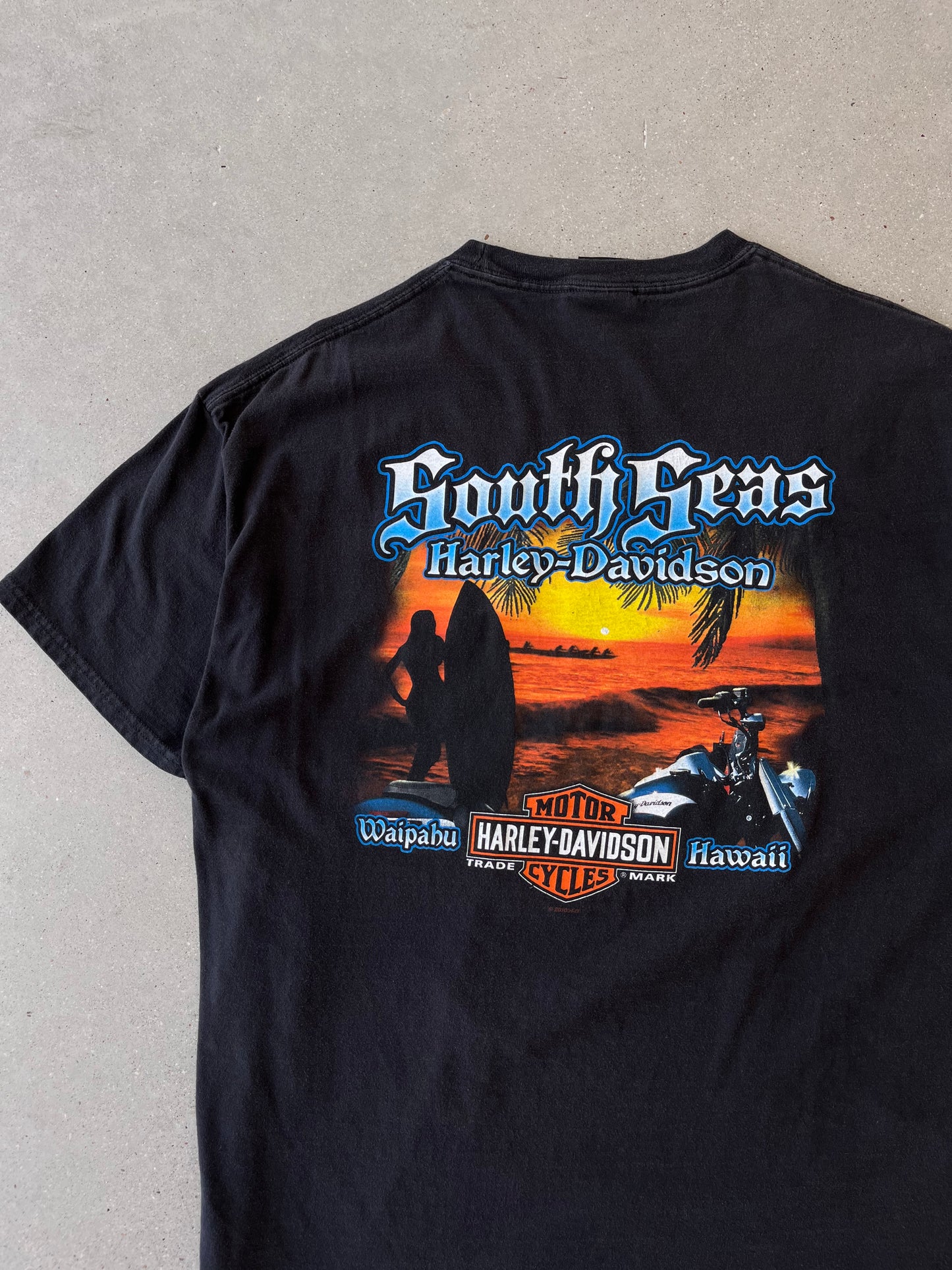 Vintage South Seas, Hawaii Harley Davidson Tee - XL