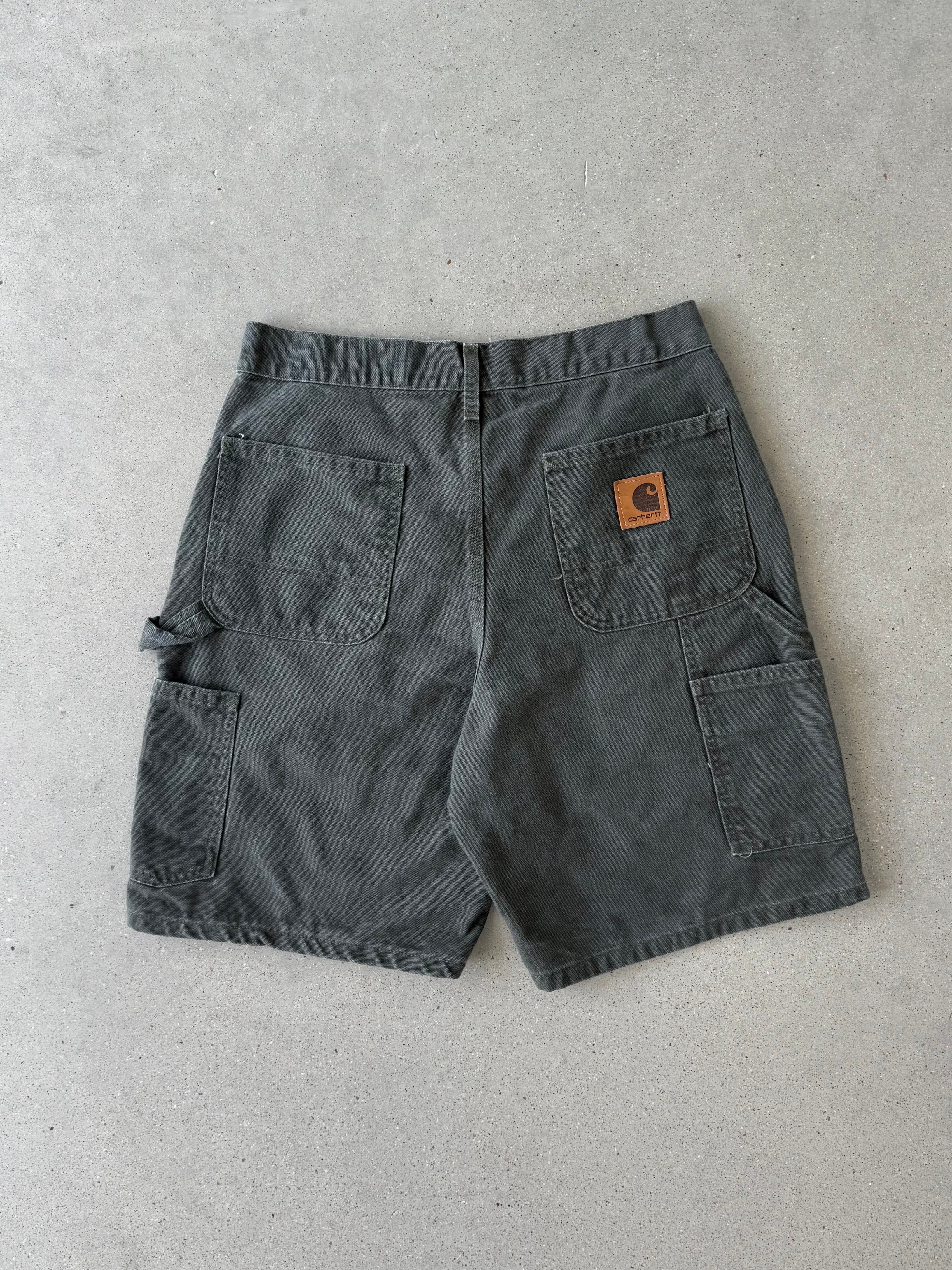 Vintage Carhartt Dark Olive Carpenter Shorts - 29