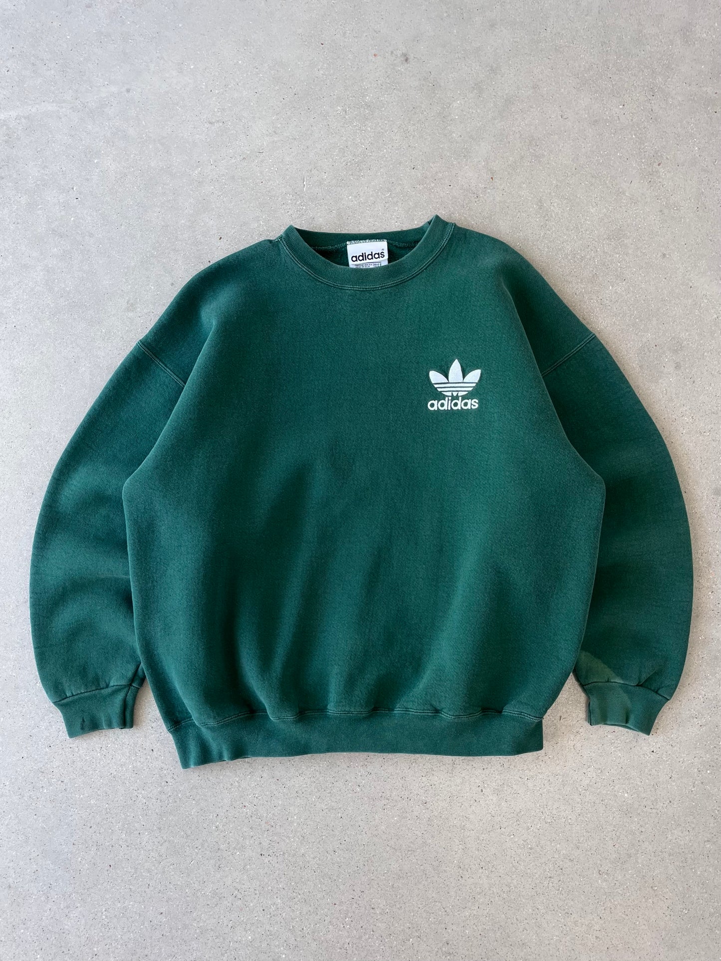 Vintage 90s Adidas Forest Green Crewneck - L