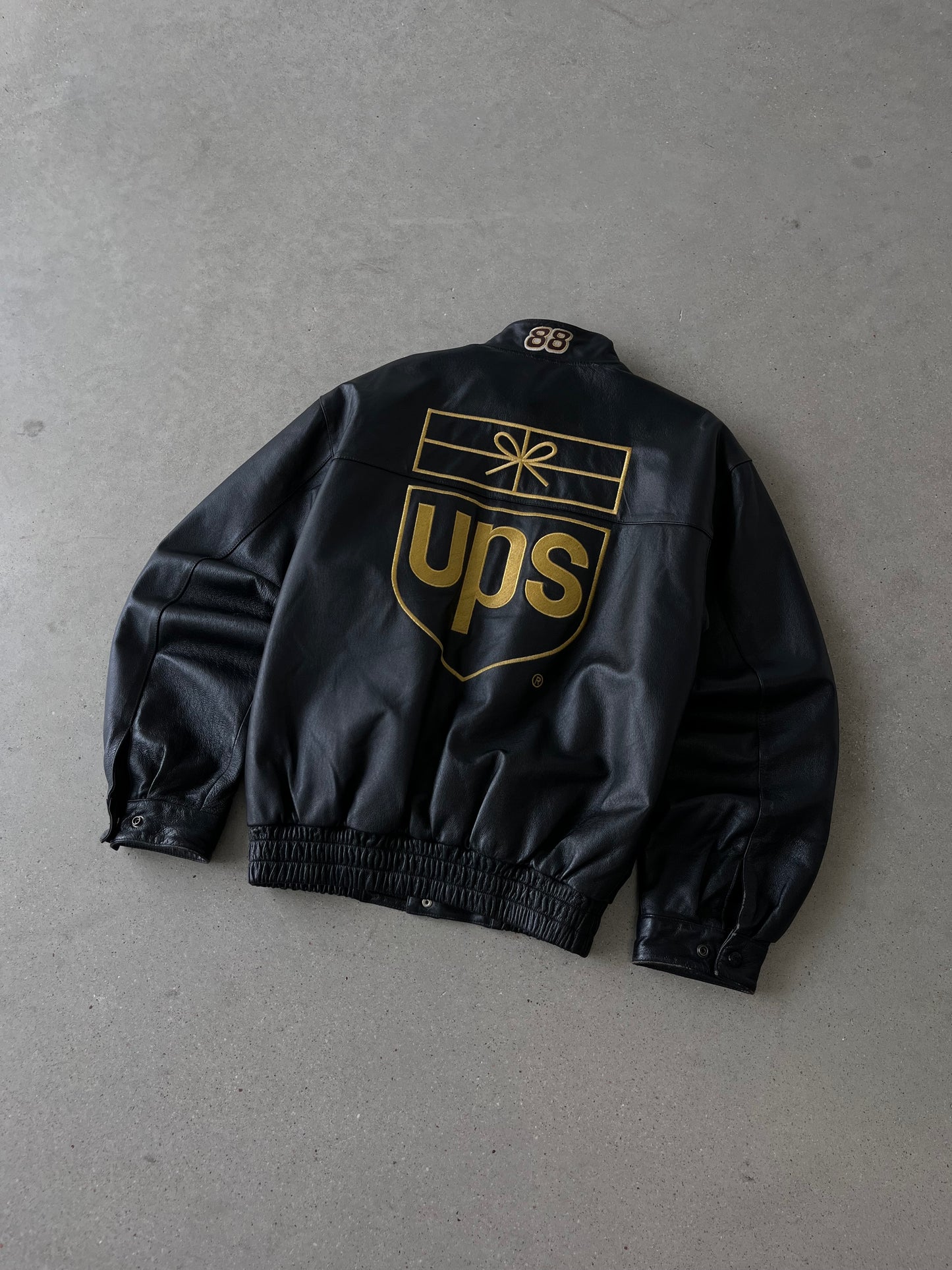 Vintage UPS x Ford Racing Leather Jacket - S