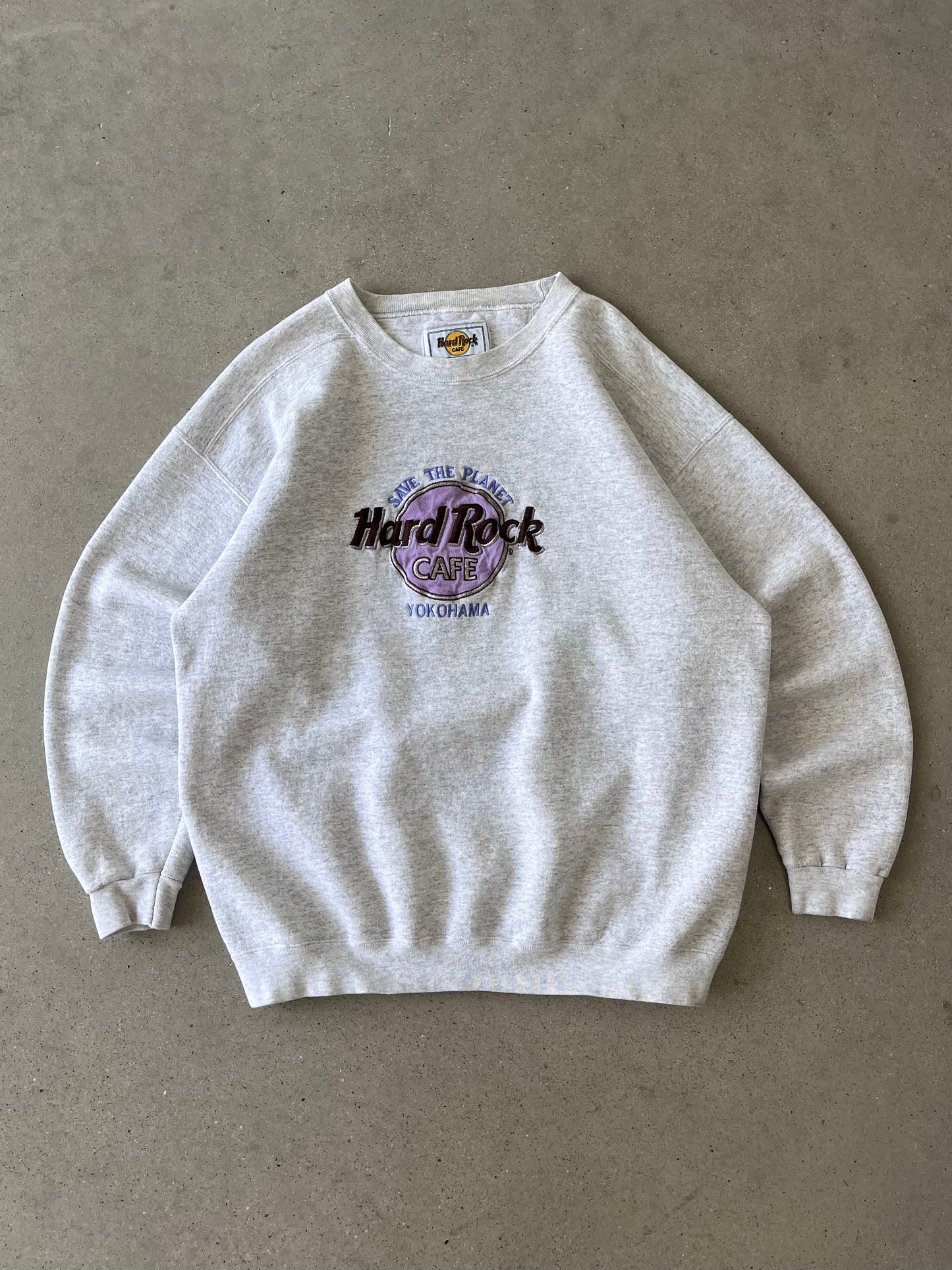 Vintage Hard Rock Cafe Yokohama Embroidered Crewneck - XL