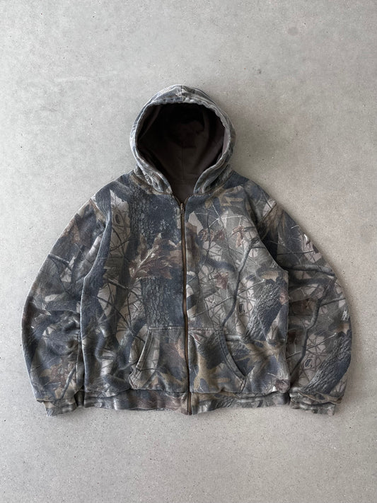 Vintage Realtree Blanket-Lined Zip-up Hoodie - M