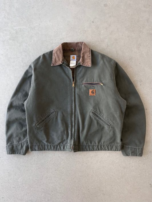 Vintage Carhartt Olive Blanket-lined Detroit Jacket - XL