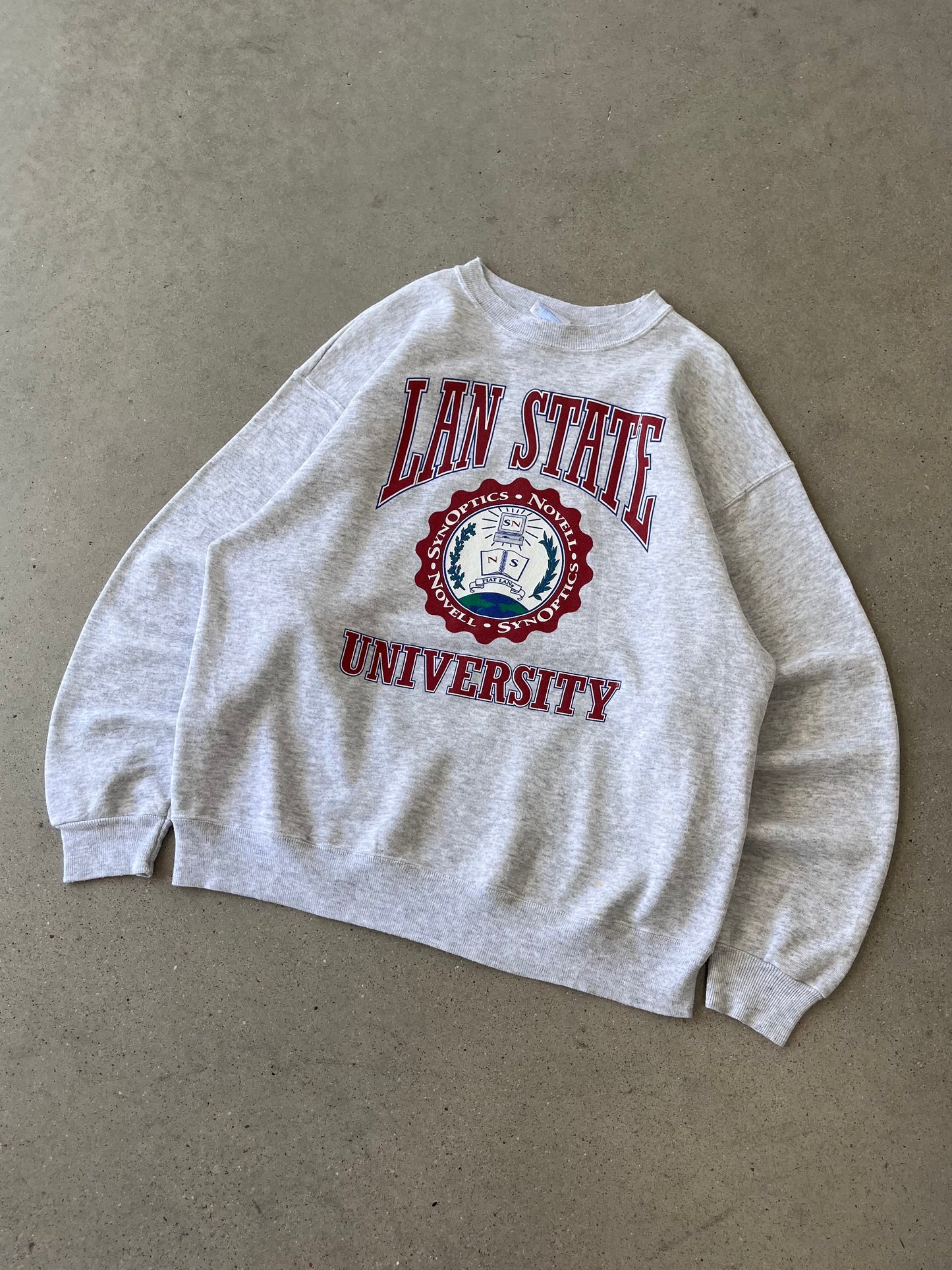 Vintage Lan State University Crewneck - XL