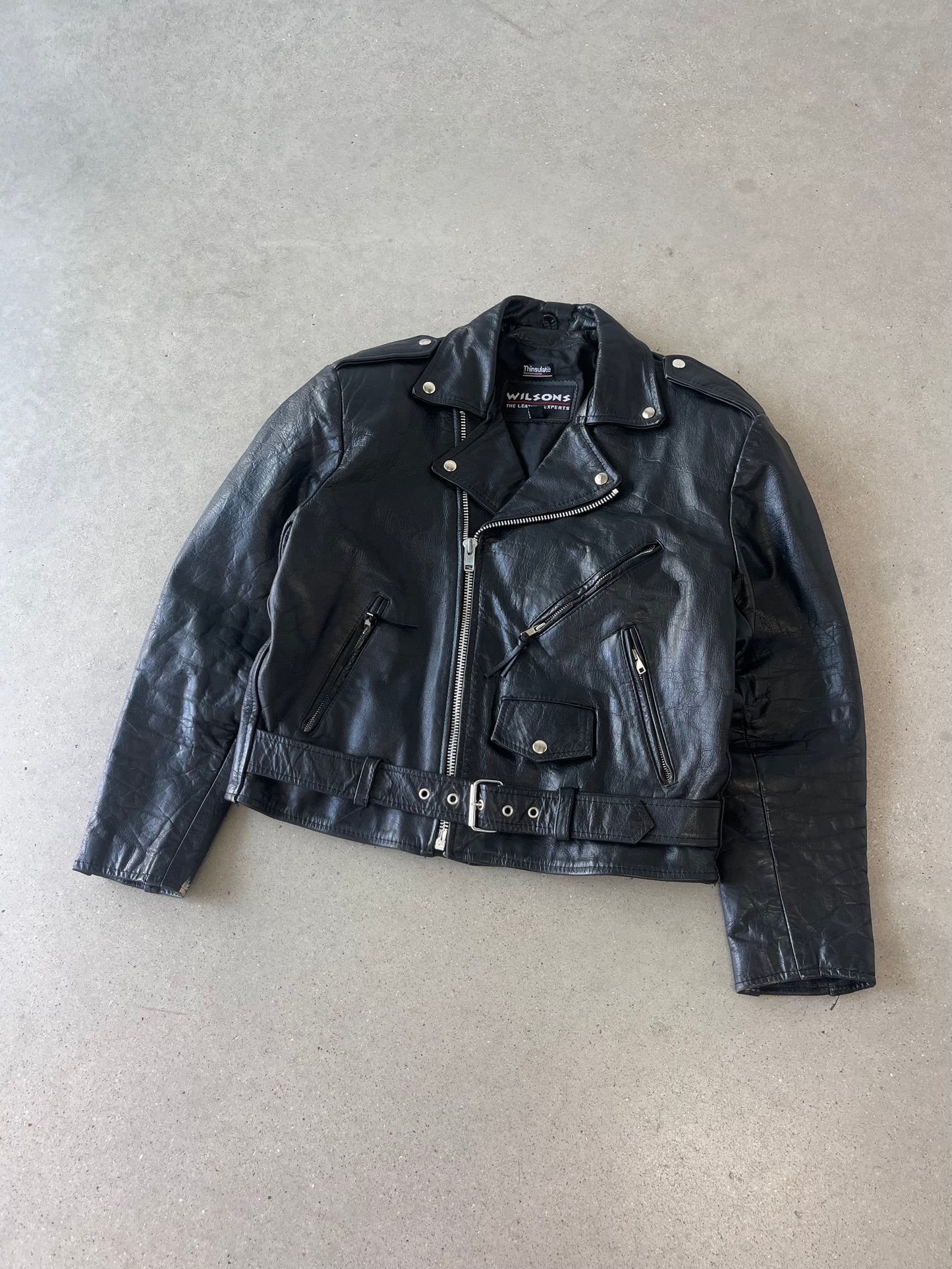 Vintage Wilsons Leather Biker Jacket - L