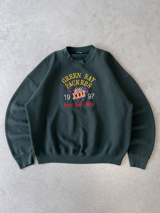 Vintage 1997 Green Bay Packers 'Super Bowl Champs' Crewneck - XL