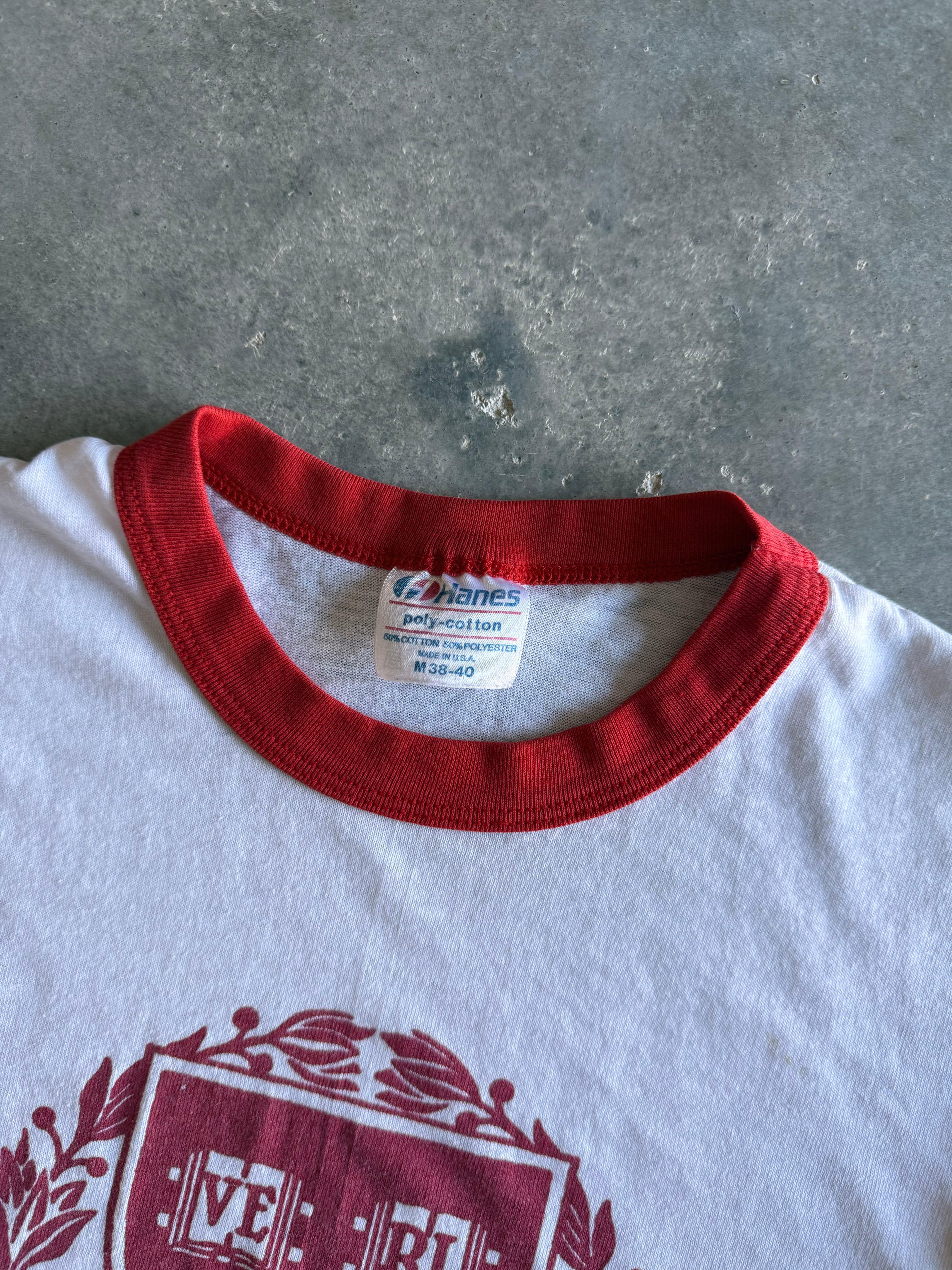 Vintage 1980s Harvard Ringer T-shirt (M)