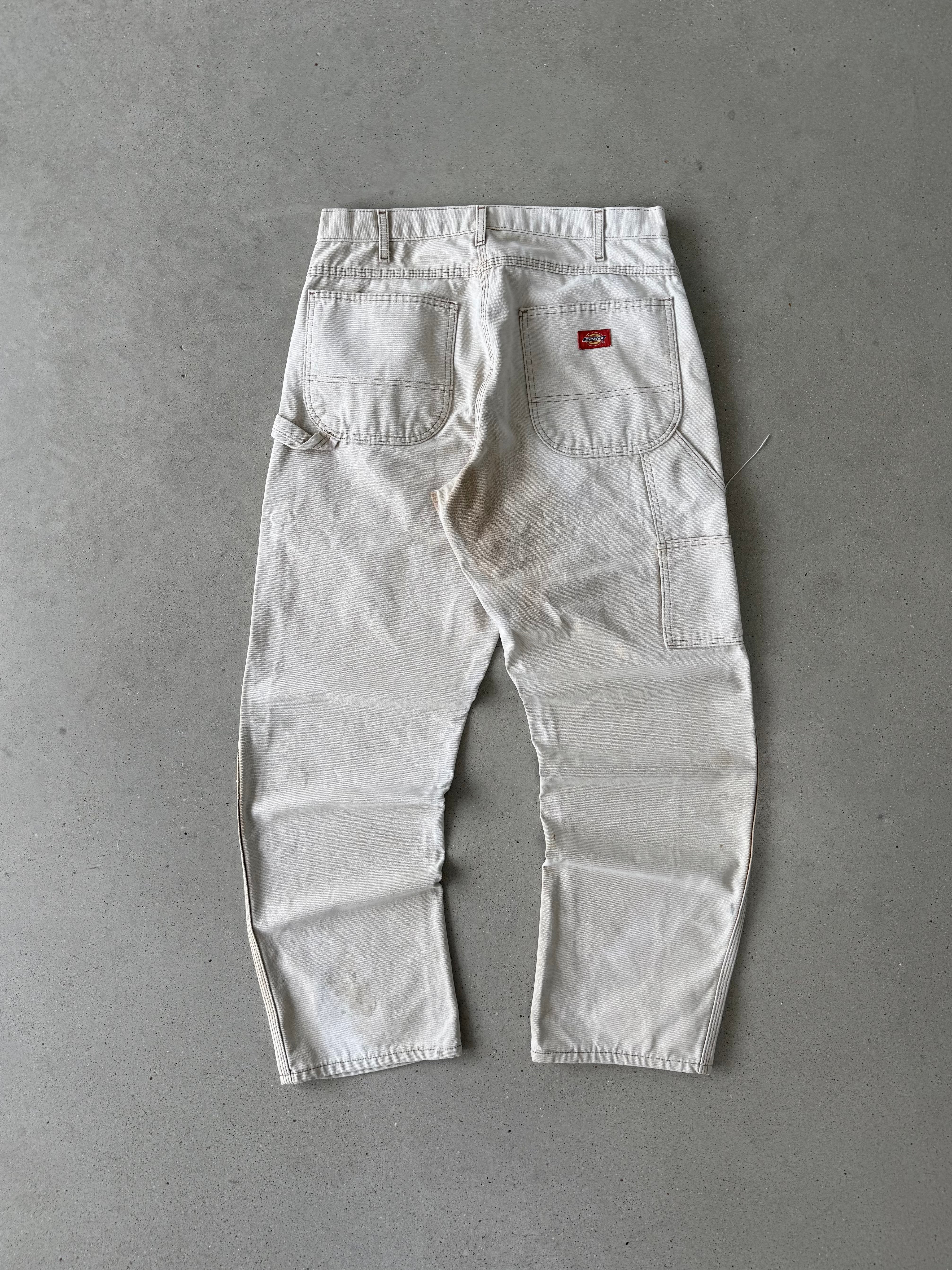 Vintage Dickies Banksy ‘Flower Bomber’ Tan Carpenter Pants - 32x32