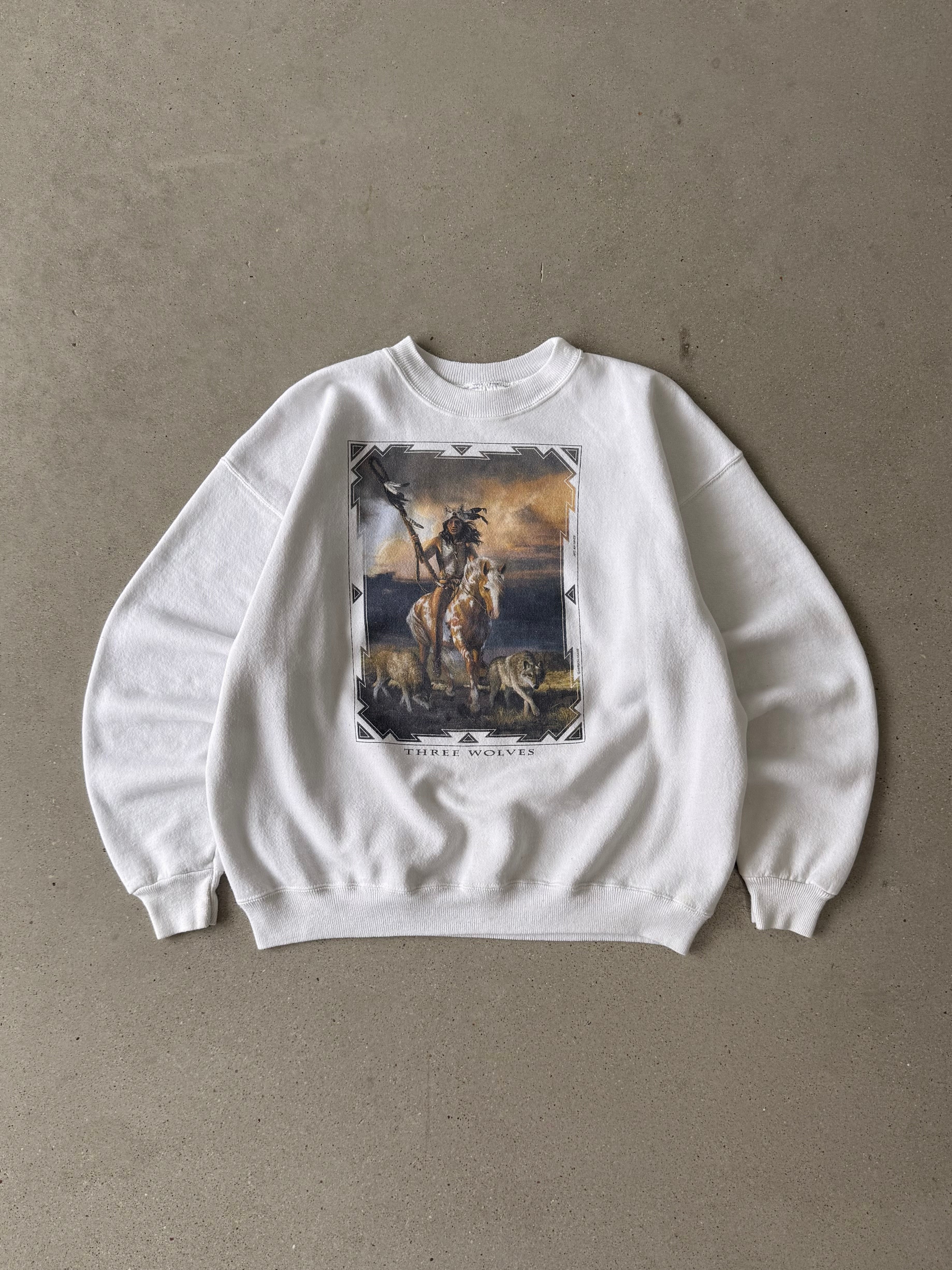 Vintage Three Wolves Sweatshirt - L