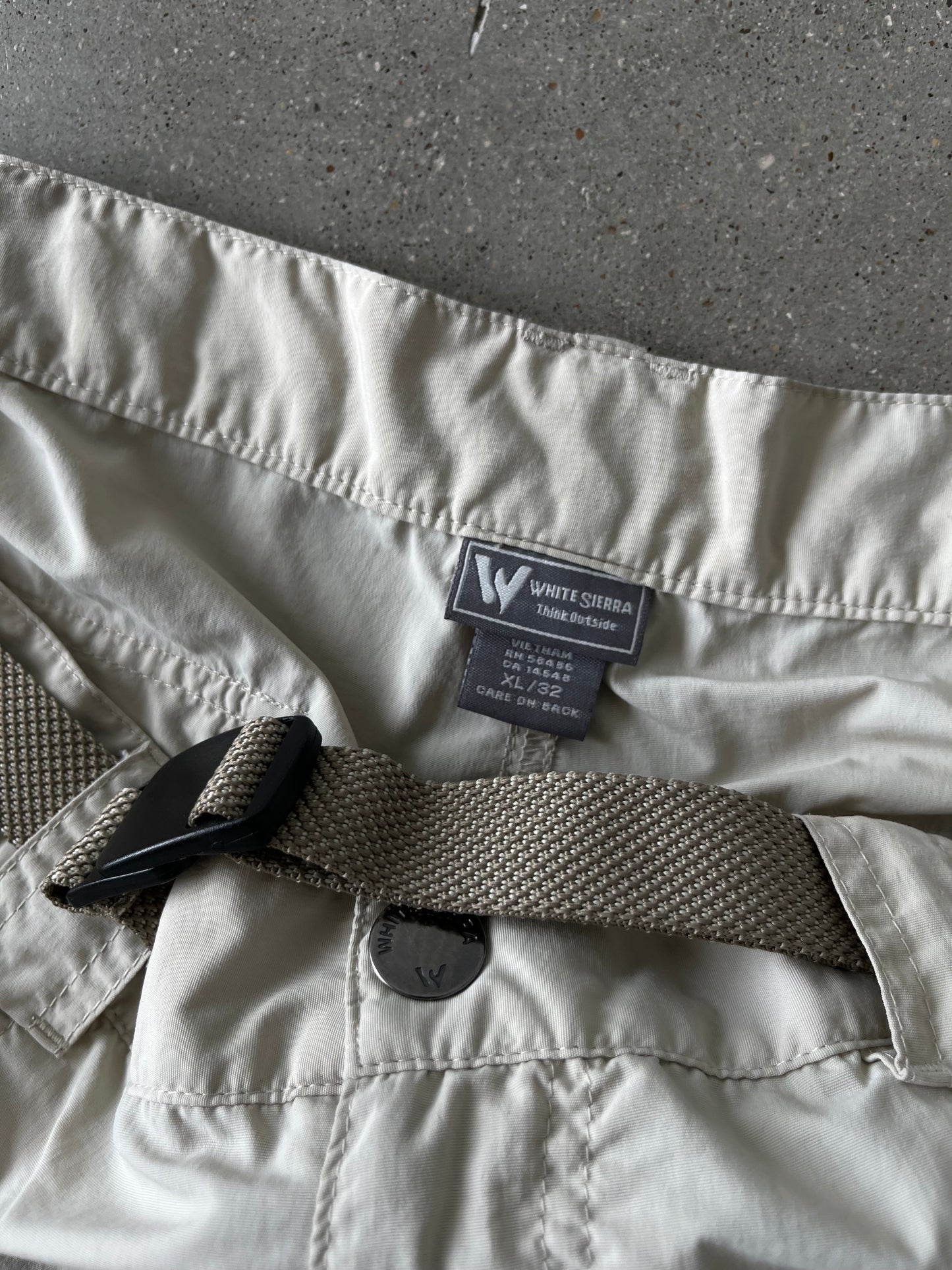 Vintage White Sierra Parachute Cargos - XL