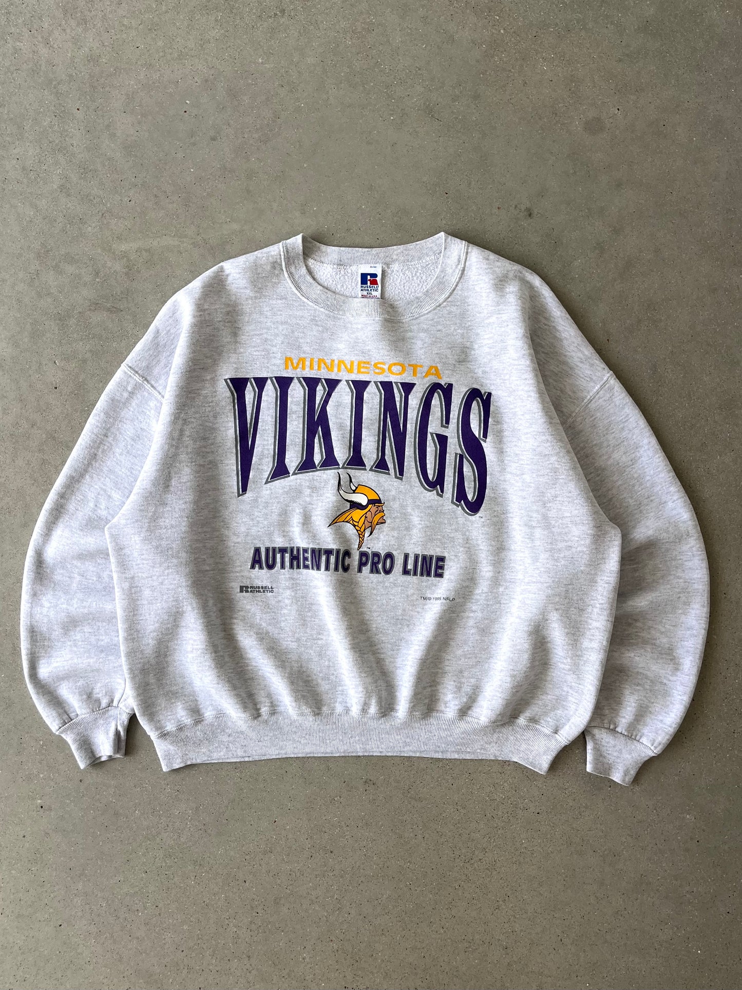 Vintage 1995 Minnesota Vikings Russell Athletic Crewneck - XXL