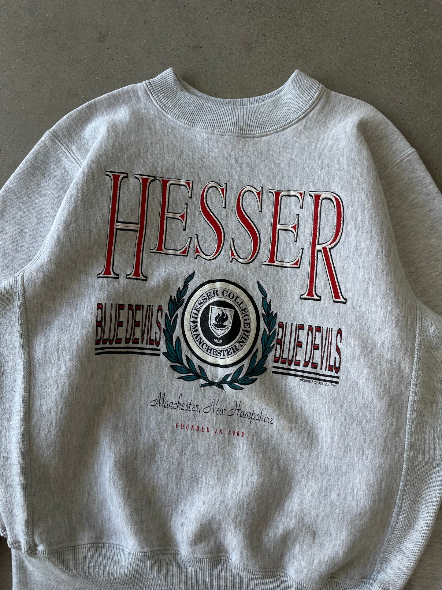 Vintage Hesser College Crewneck - L