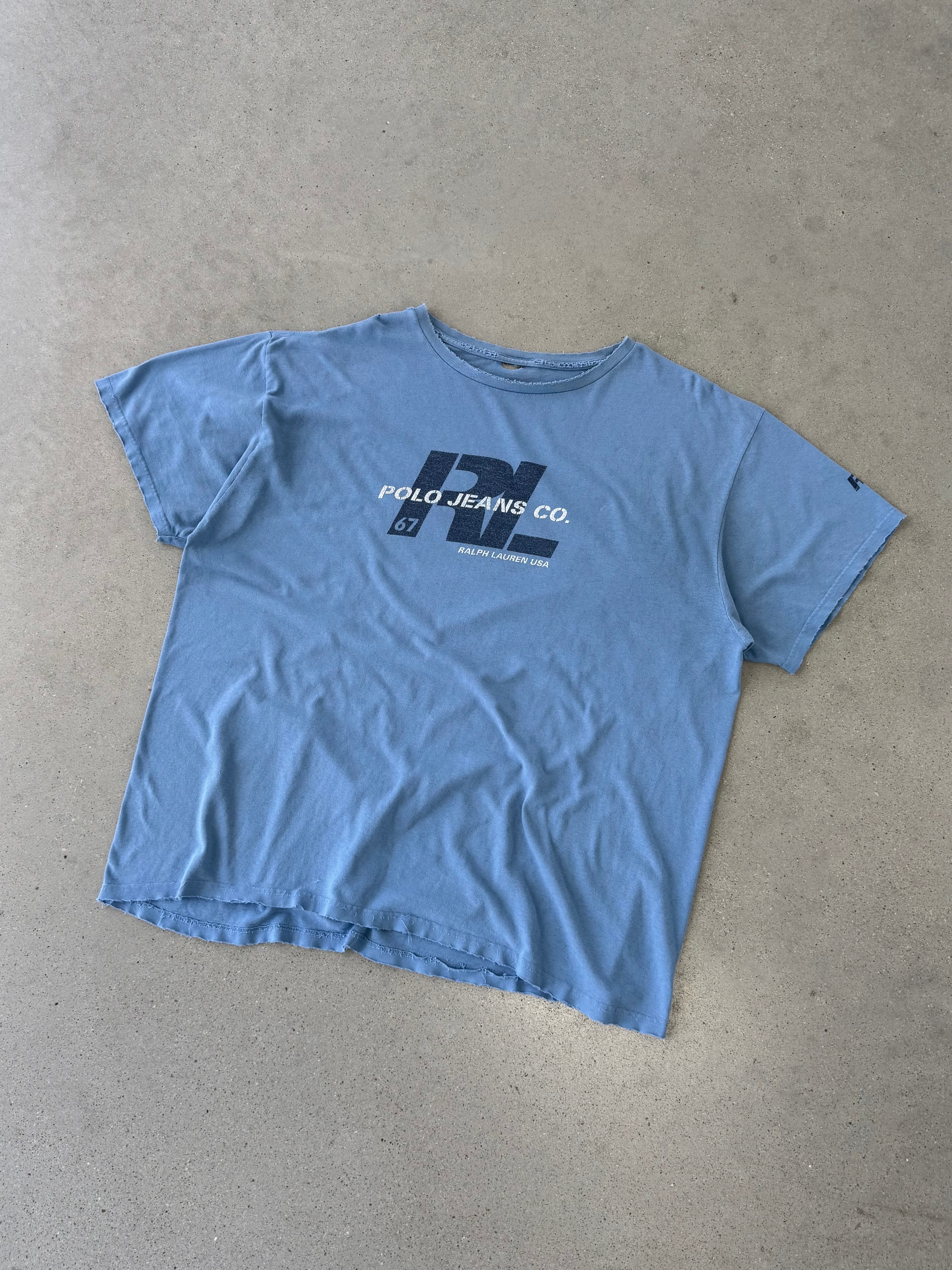 Vintage Distressed Polo Ralph Lauren Tee - XXL